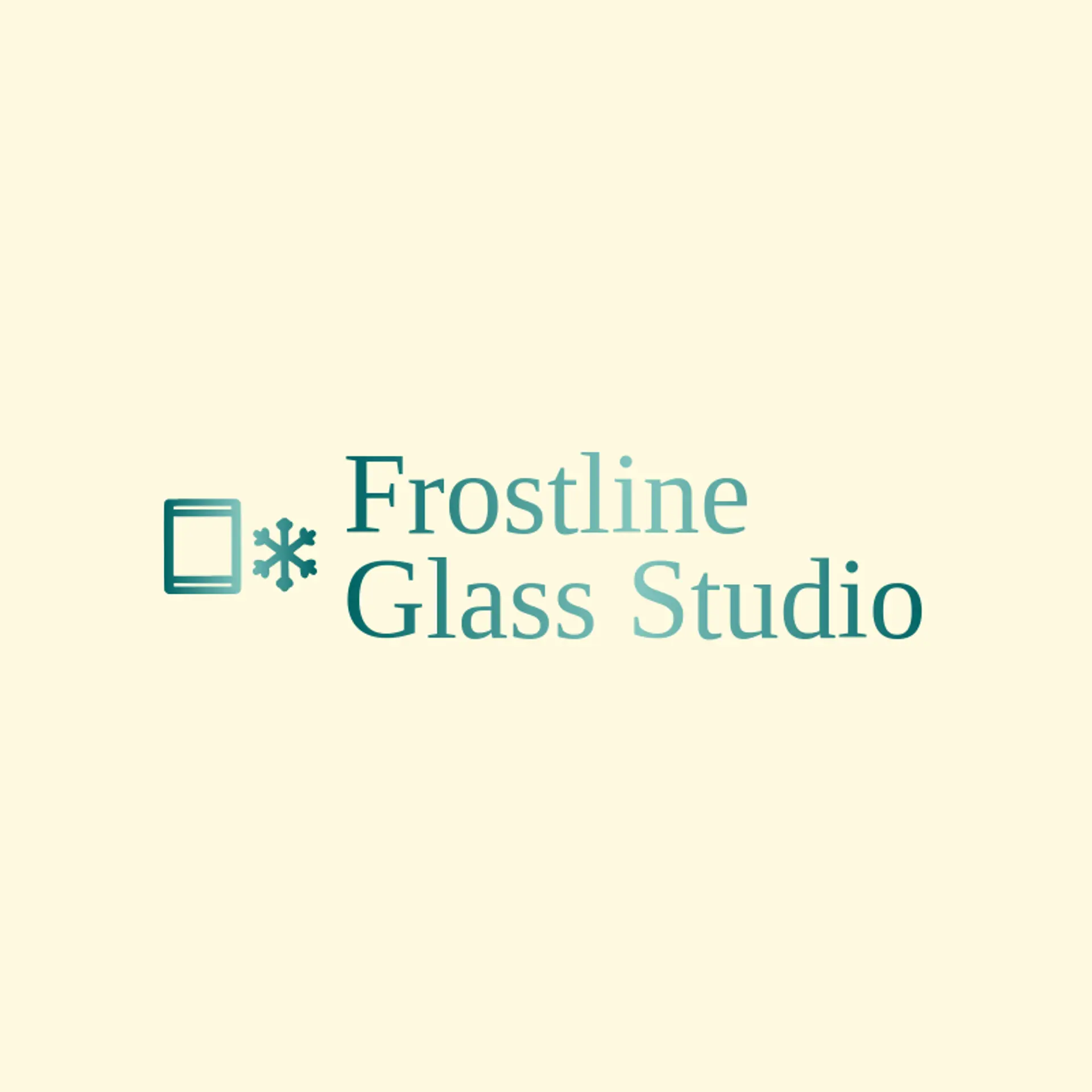 Frostline Glass Studio logo for glass