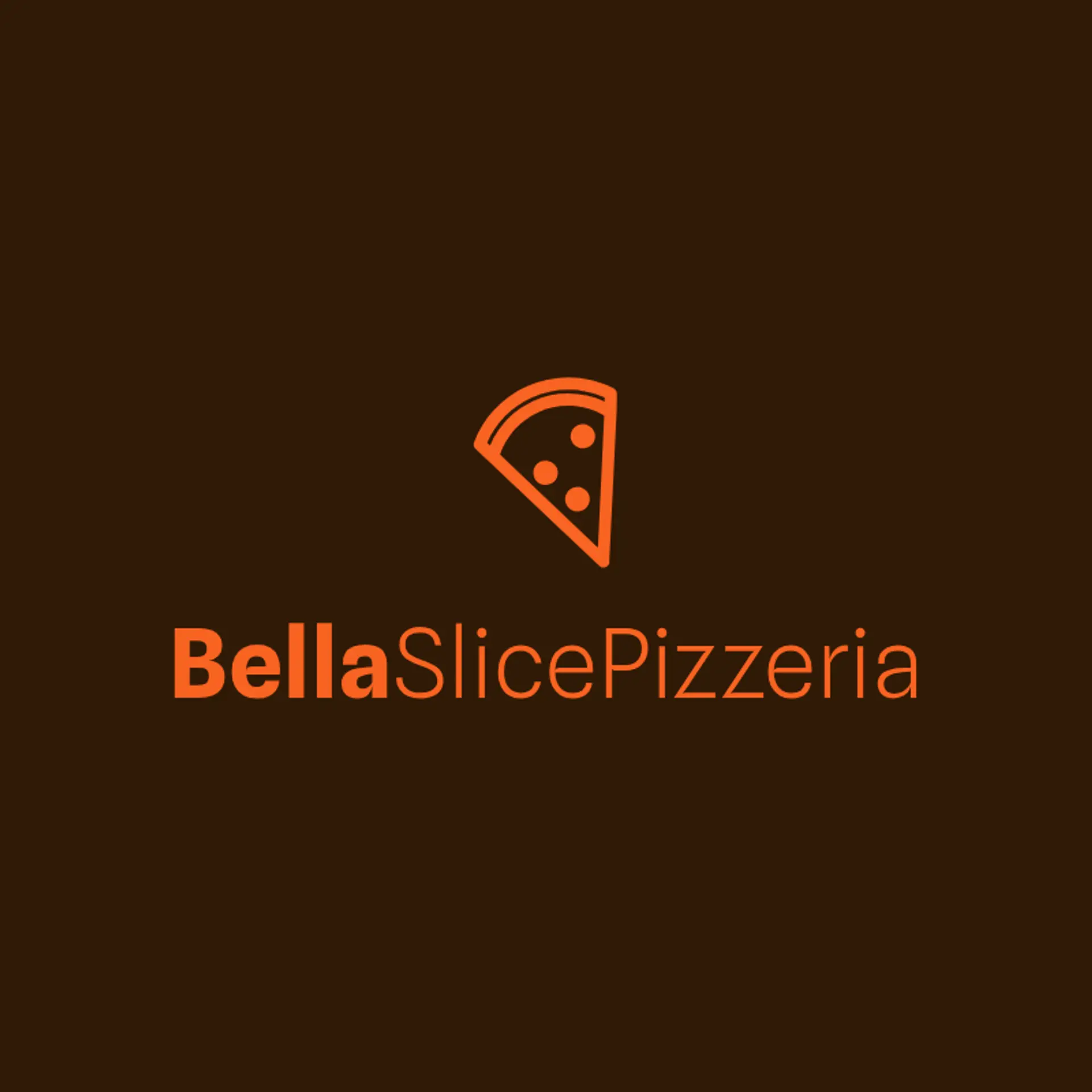 Bella Slice Pizzeria logo for pizza restaurant