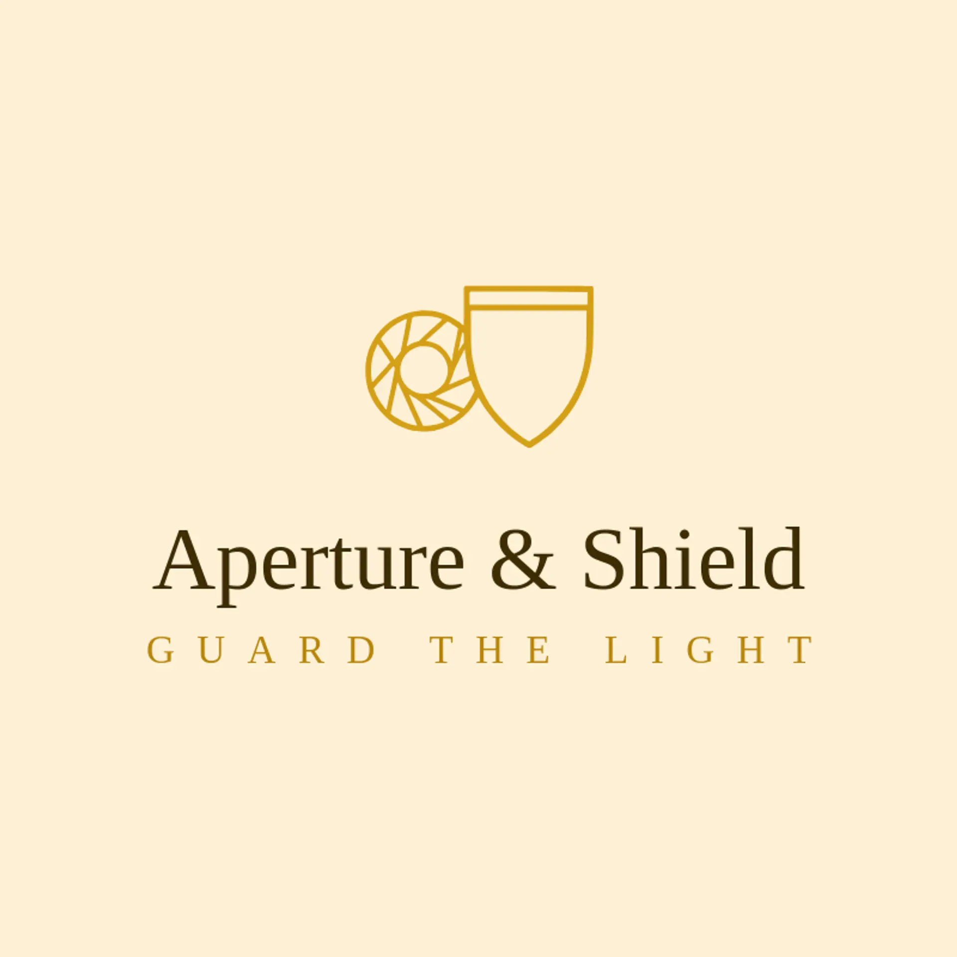 Aperture & Shield logo for photo