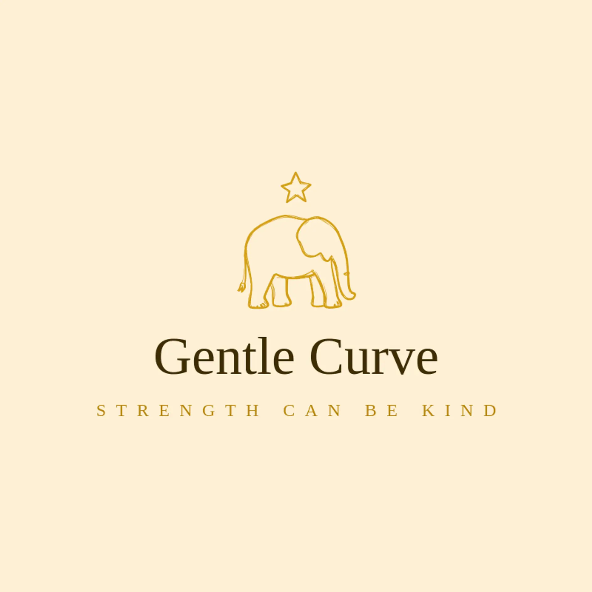 Gentle Curve logo for elephant