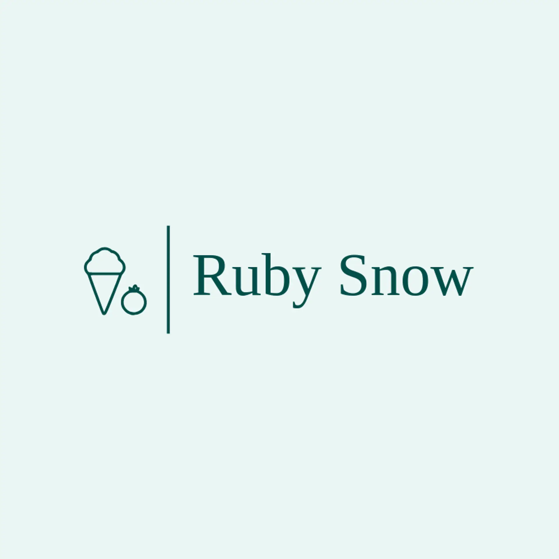 Ruby Snow logo for snow cone