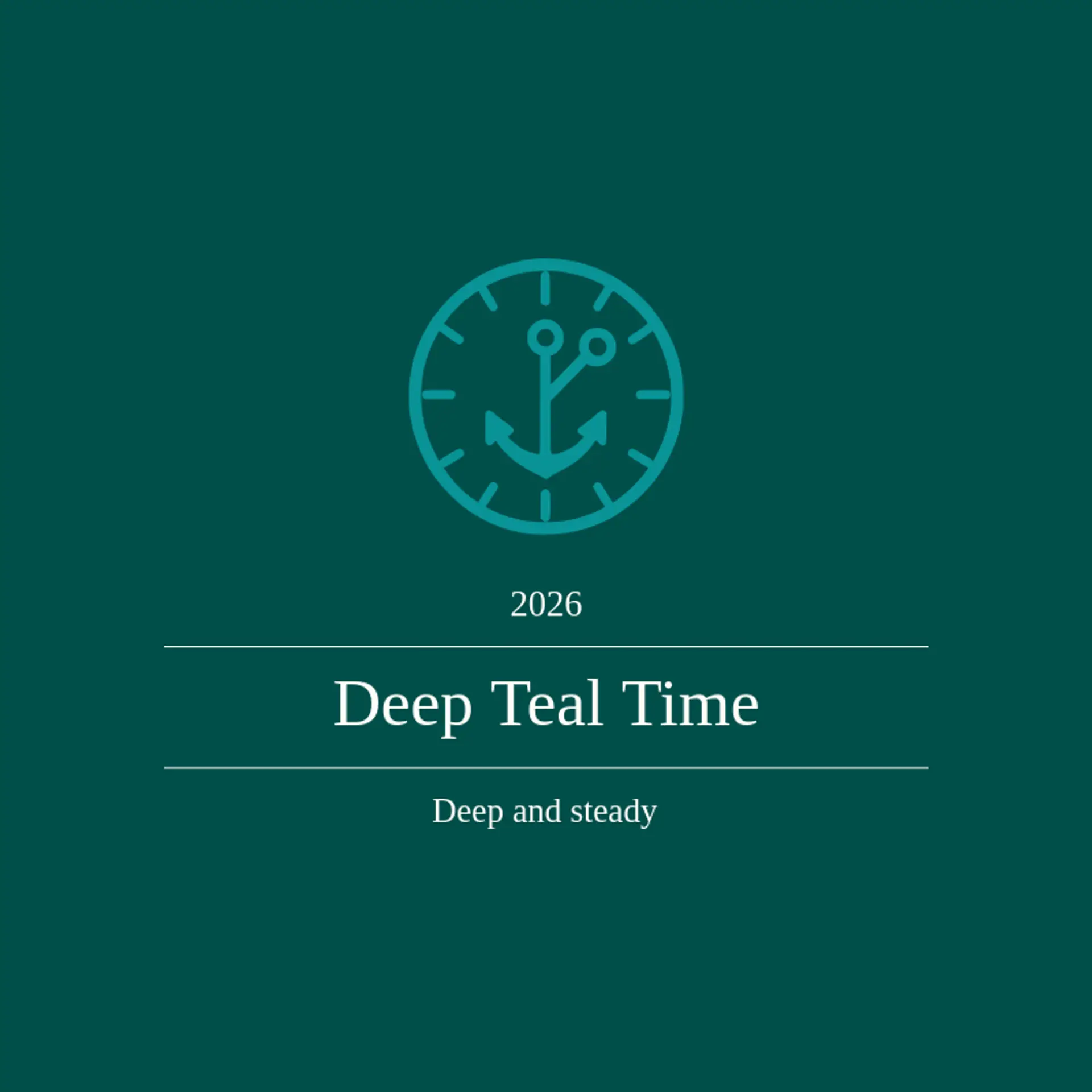 Deep Teal Time logo for clock