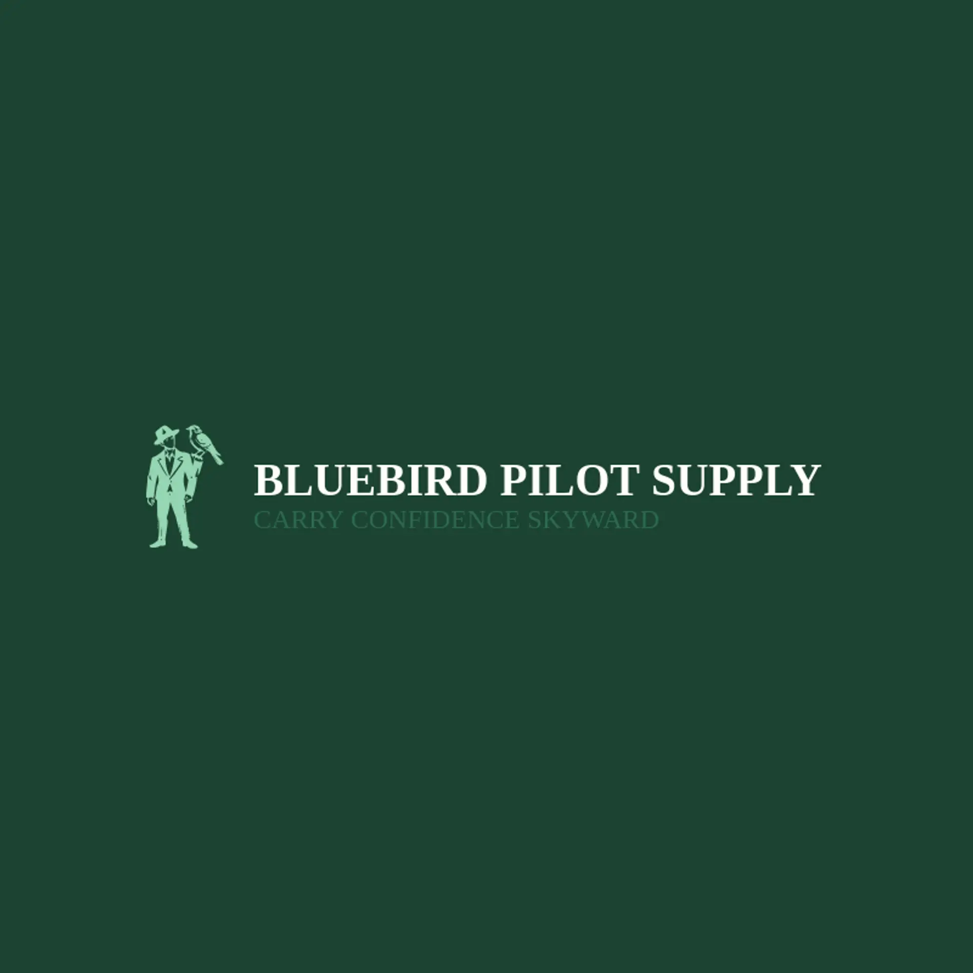 Bluebird Pilot Supply logo for aviator