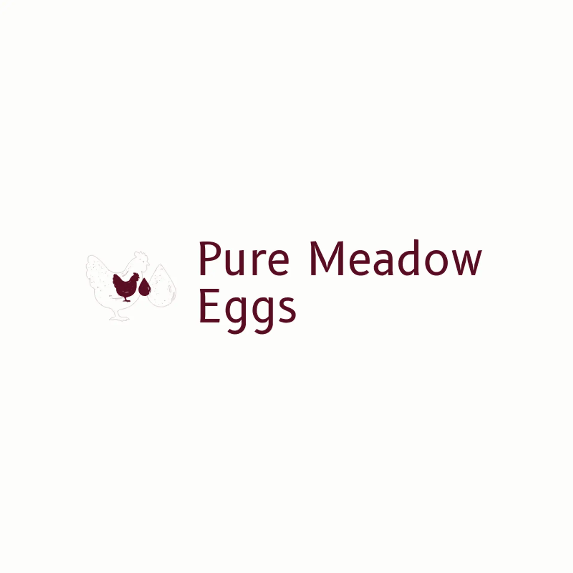 Pure Meadow Eggs logo for poultry farm