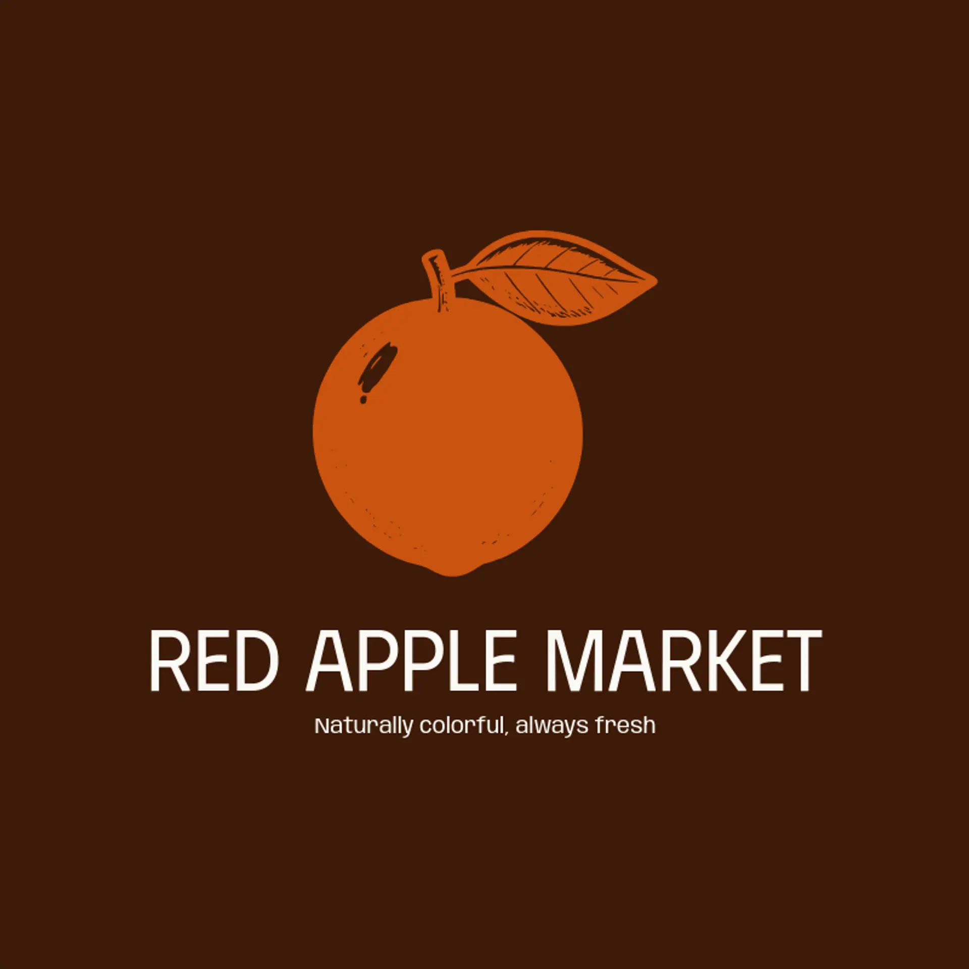 Red Apple Market logo for mart