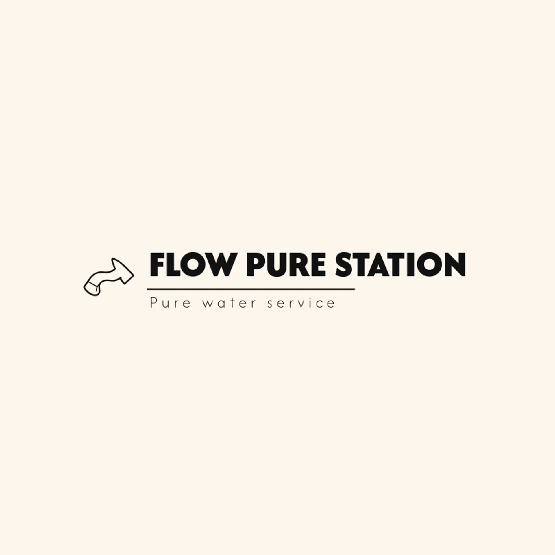 Flow Pure Station logo for water refilling station