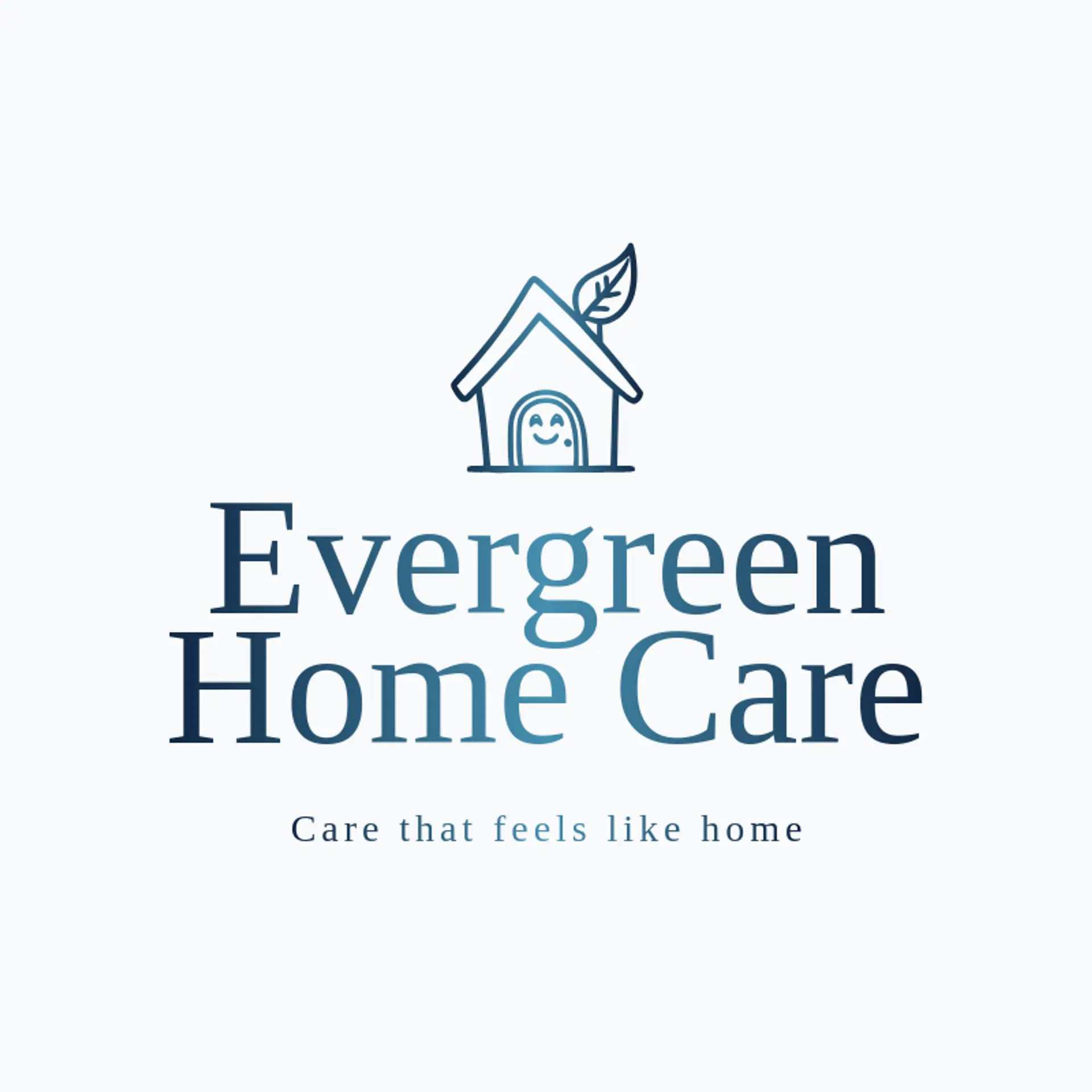 Evergreen Home Care logo for small business