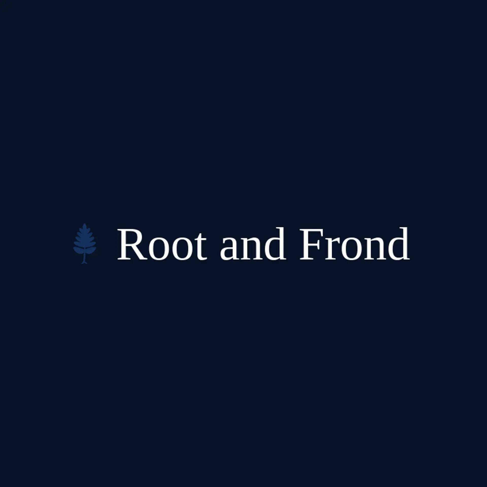 Root and Frond logo for fern
