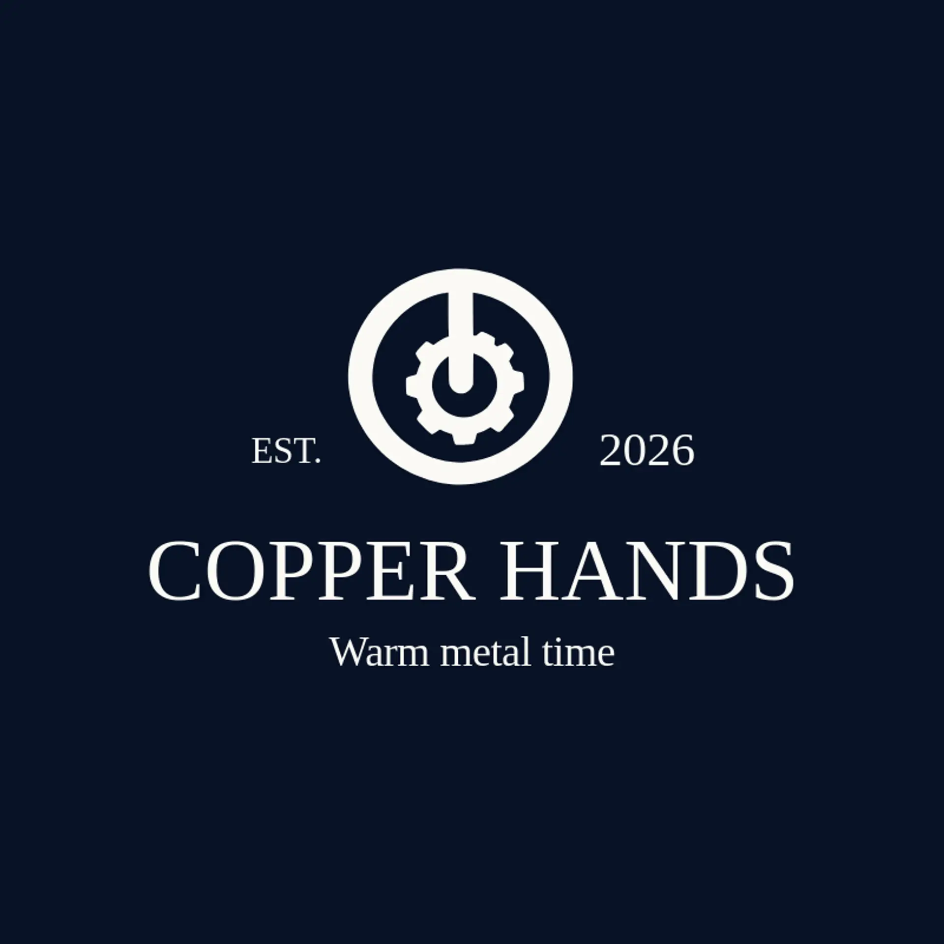 Copper Hands logo for clock