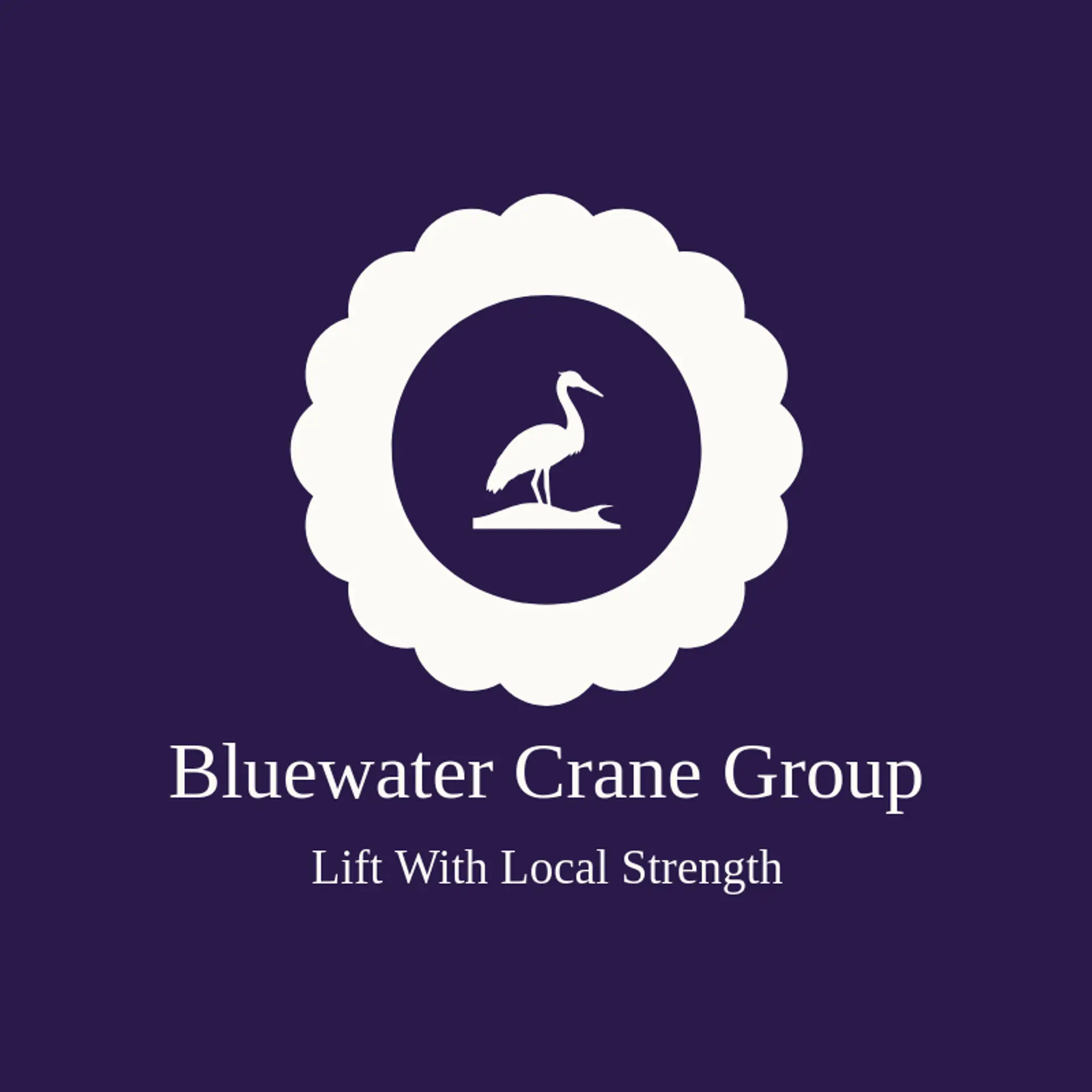 Bluewater Crane Group logo for crane