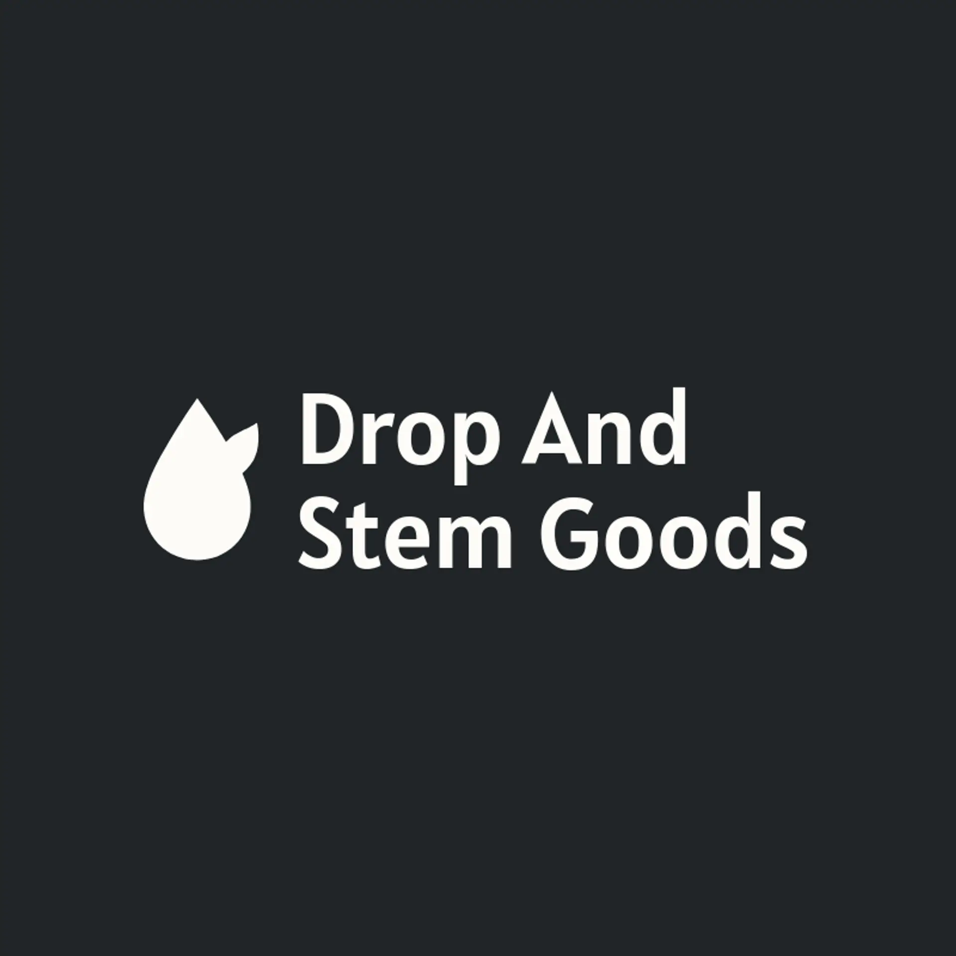 Drop and Stem Goods logo for leaf