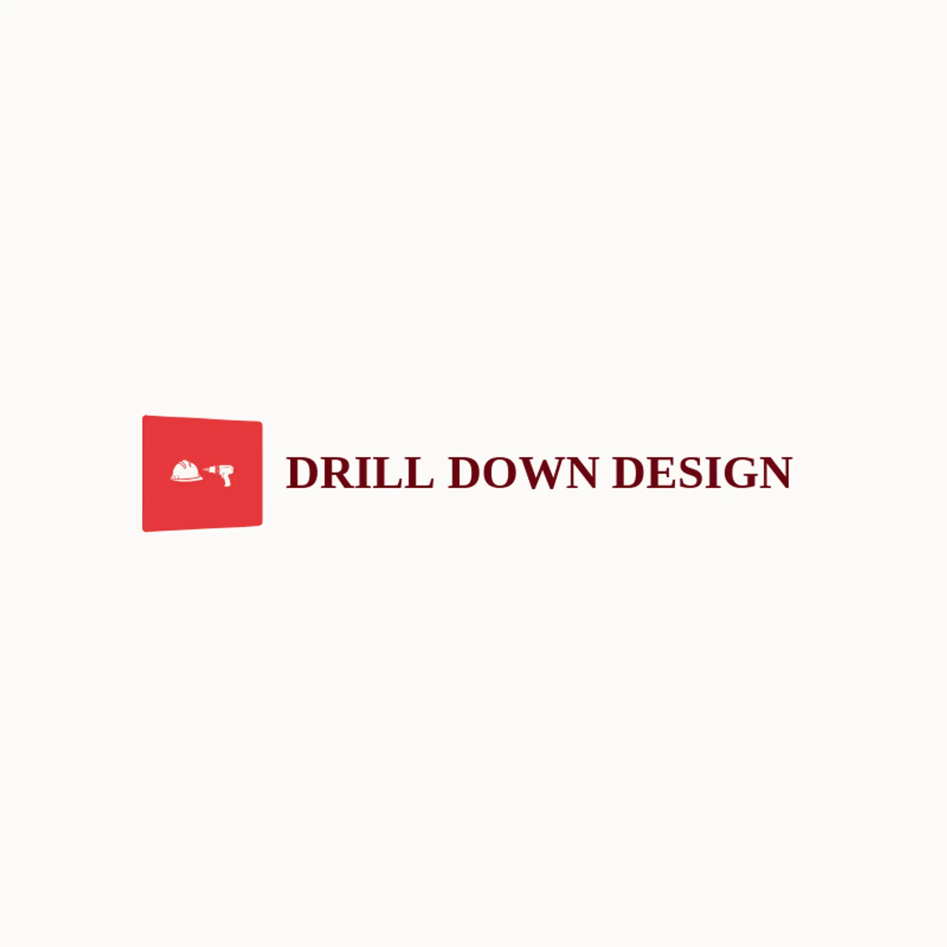 Drill Down Design logo for hard hat