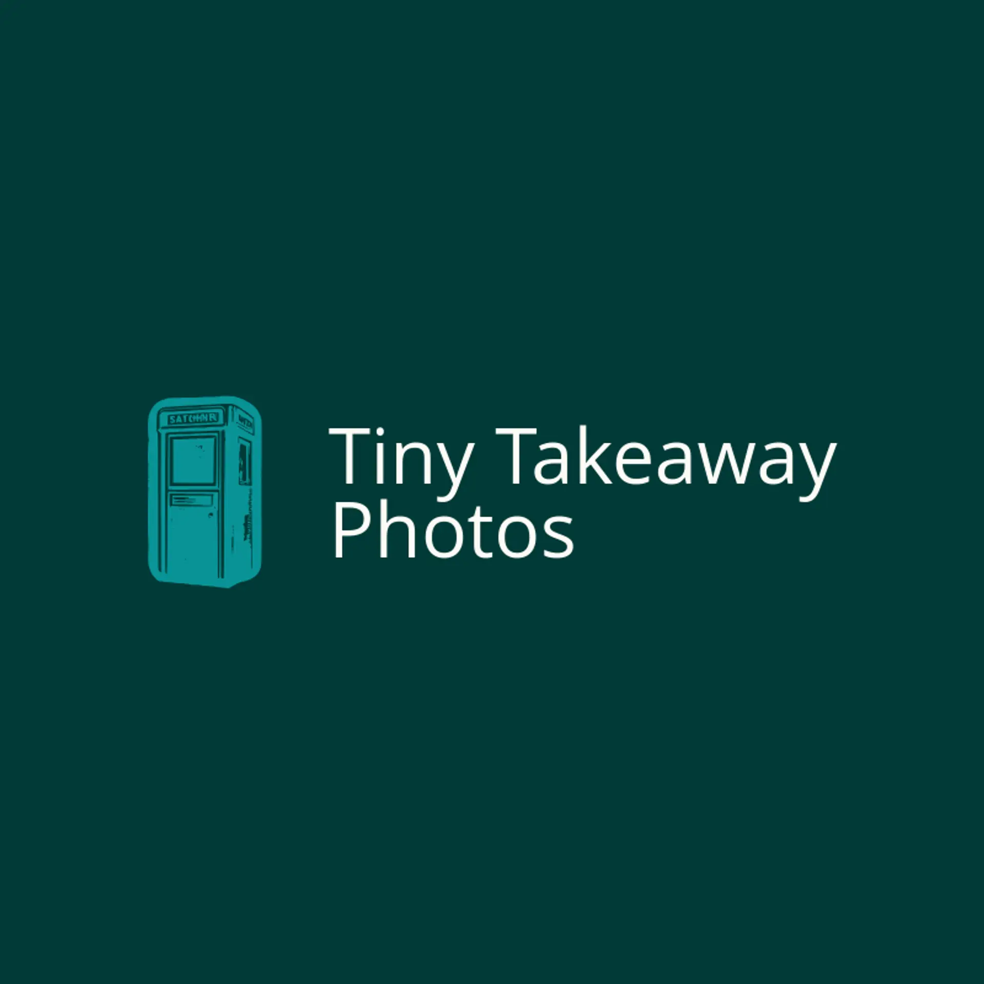 Tiny Takeaway Photos logo for photo booth