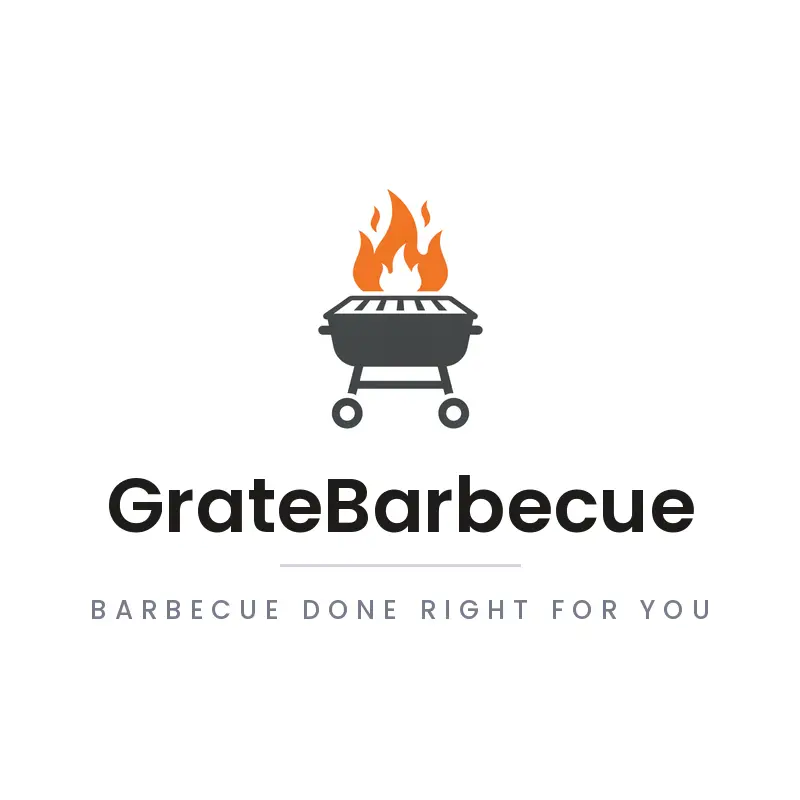A minimal barbecue grill with flames logo on a white background.