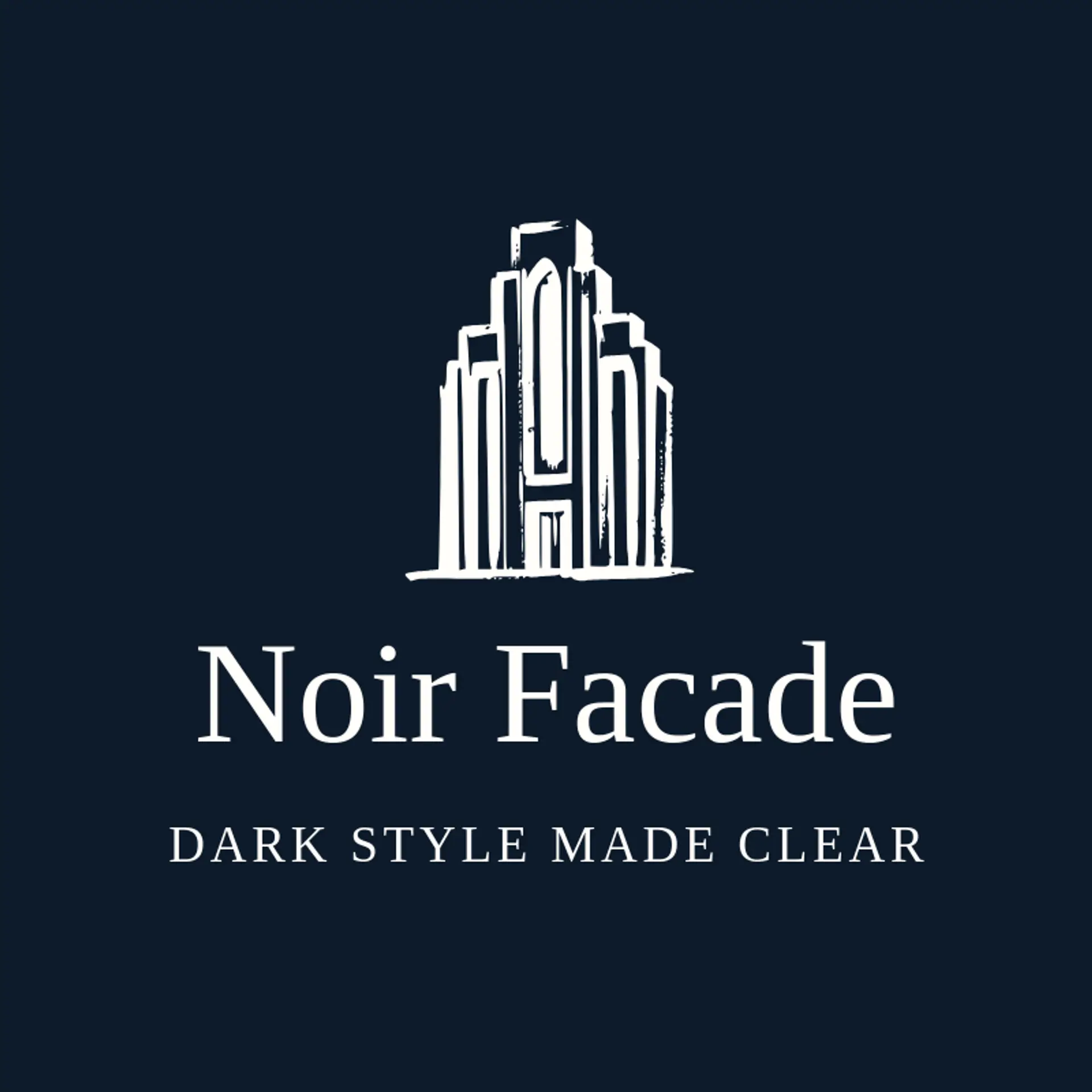 Noir Facade logo for art deco