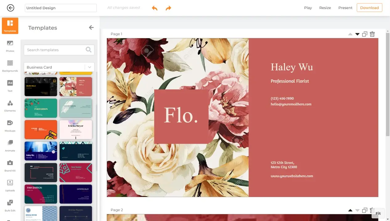 professional business card maker