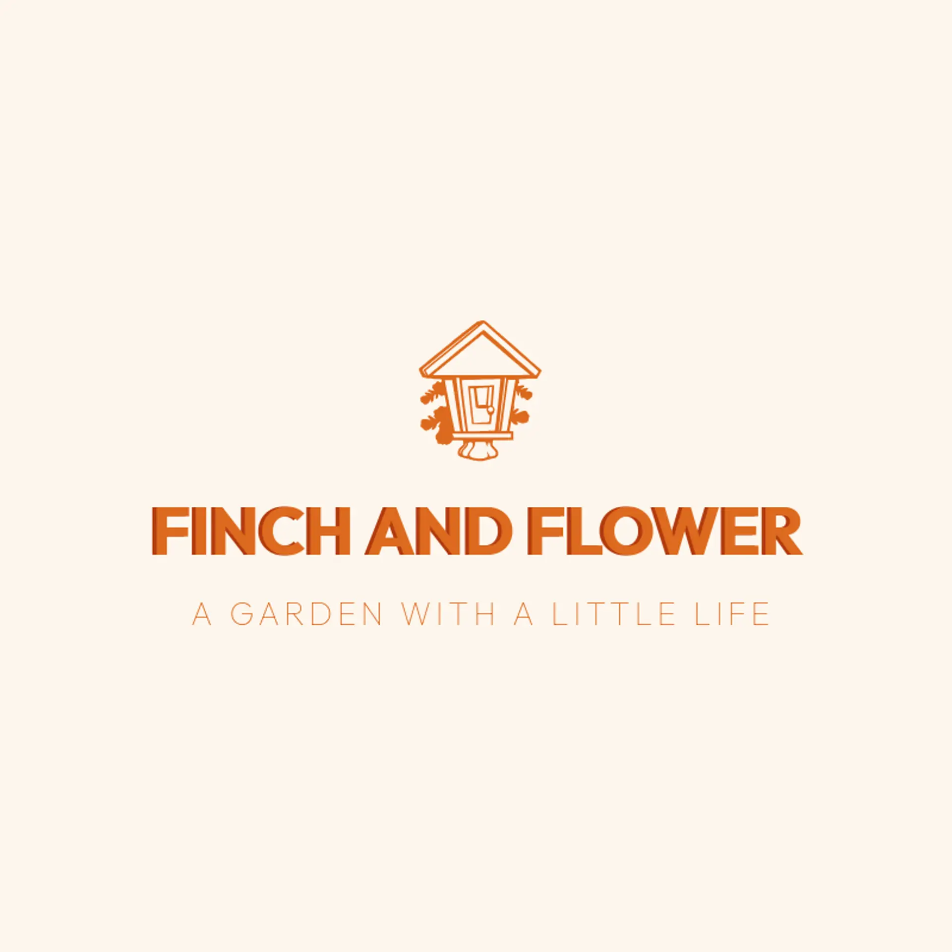 Finch and Flower logo for birdhouse