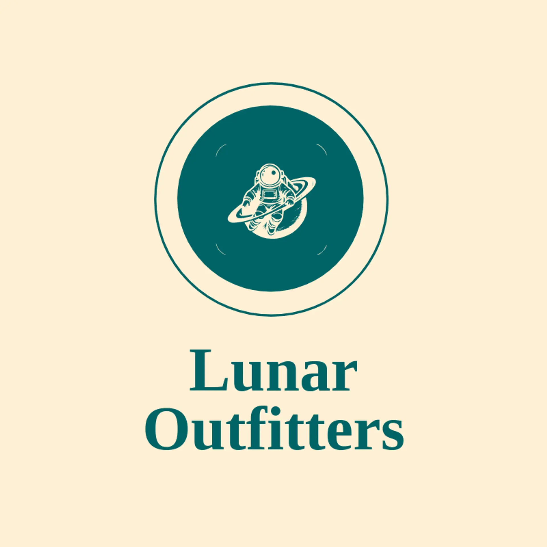 Lunar Outfitters logo for astronaut