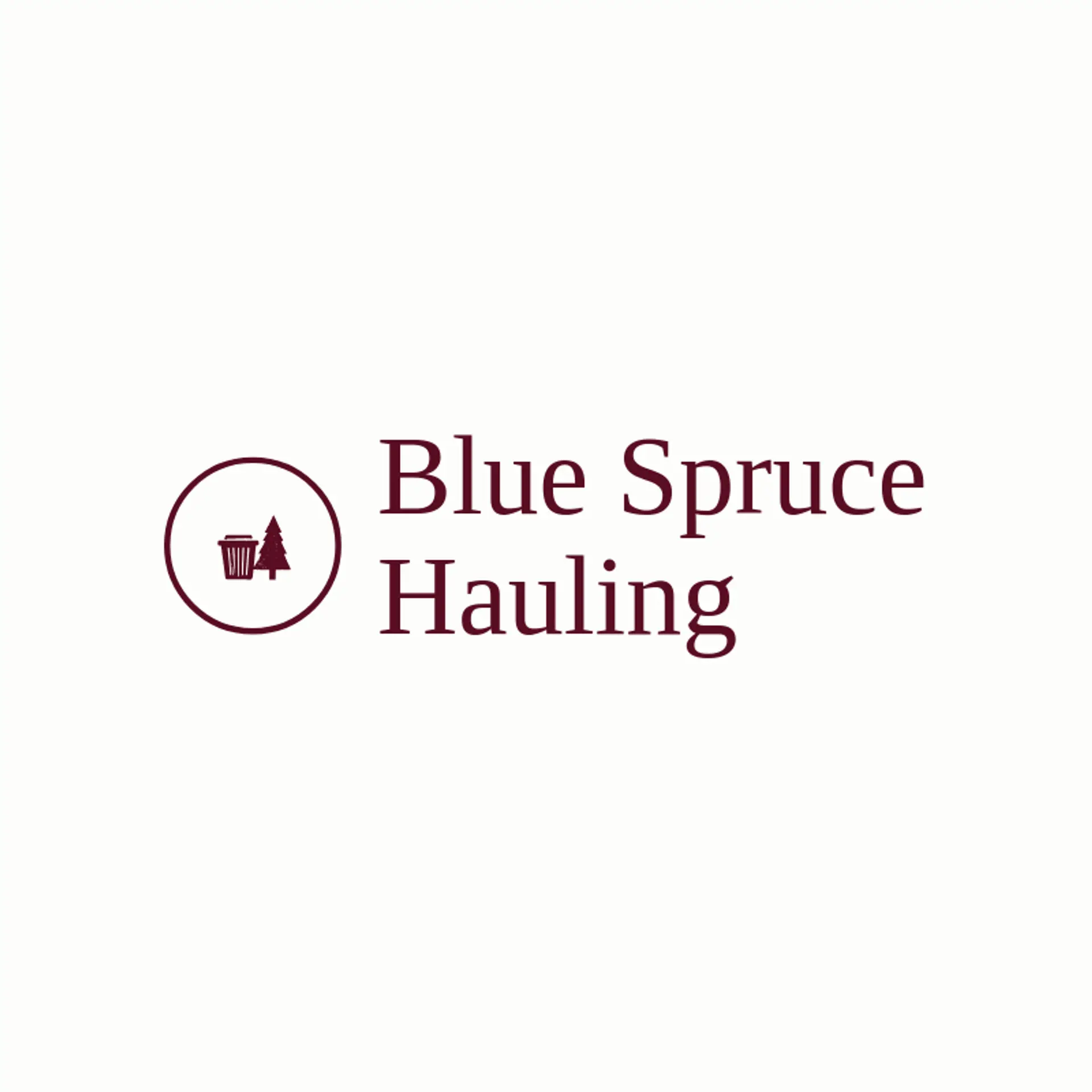 Blue Spruce Hauling logo for dumpster