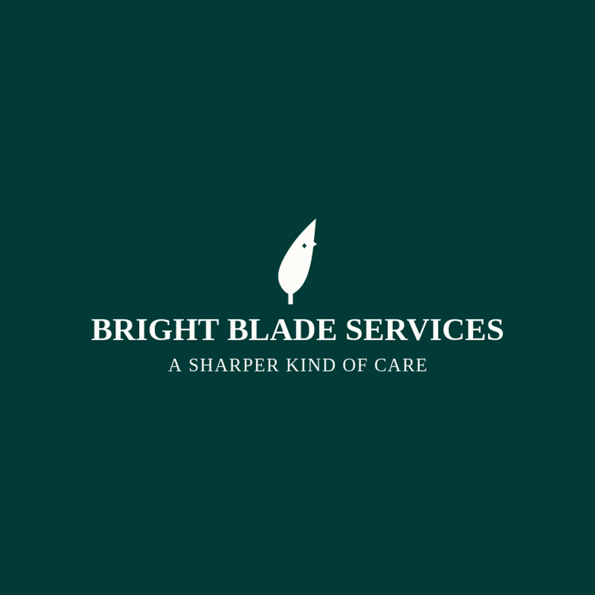 Bright Blade Services logo for lawncare