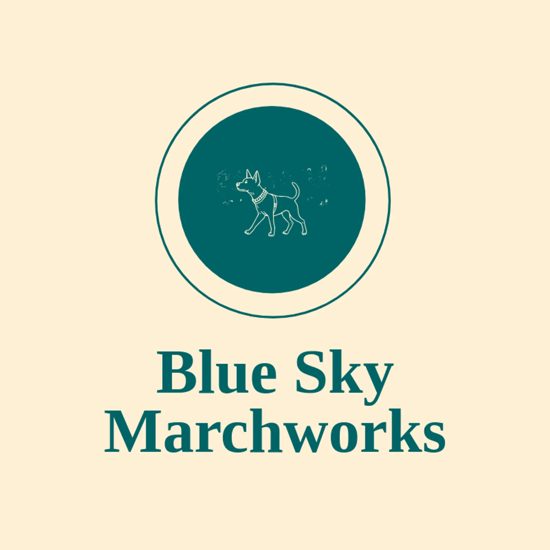 Blue Sky Marchworks logo for parade