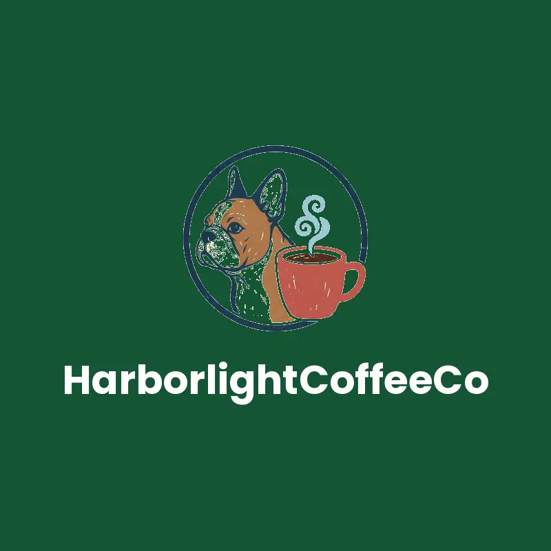Coffee bean logo set against a rising sun for a roastery