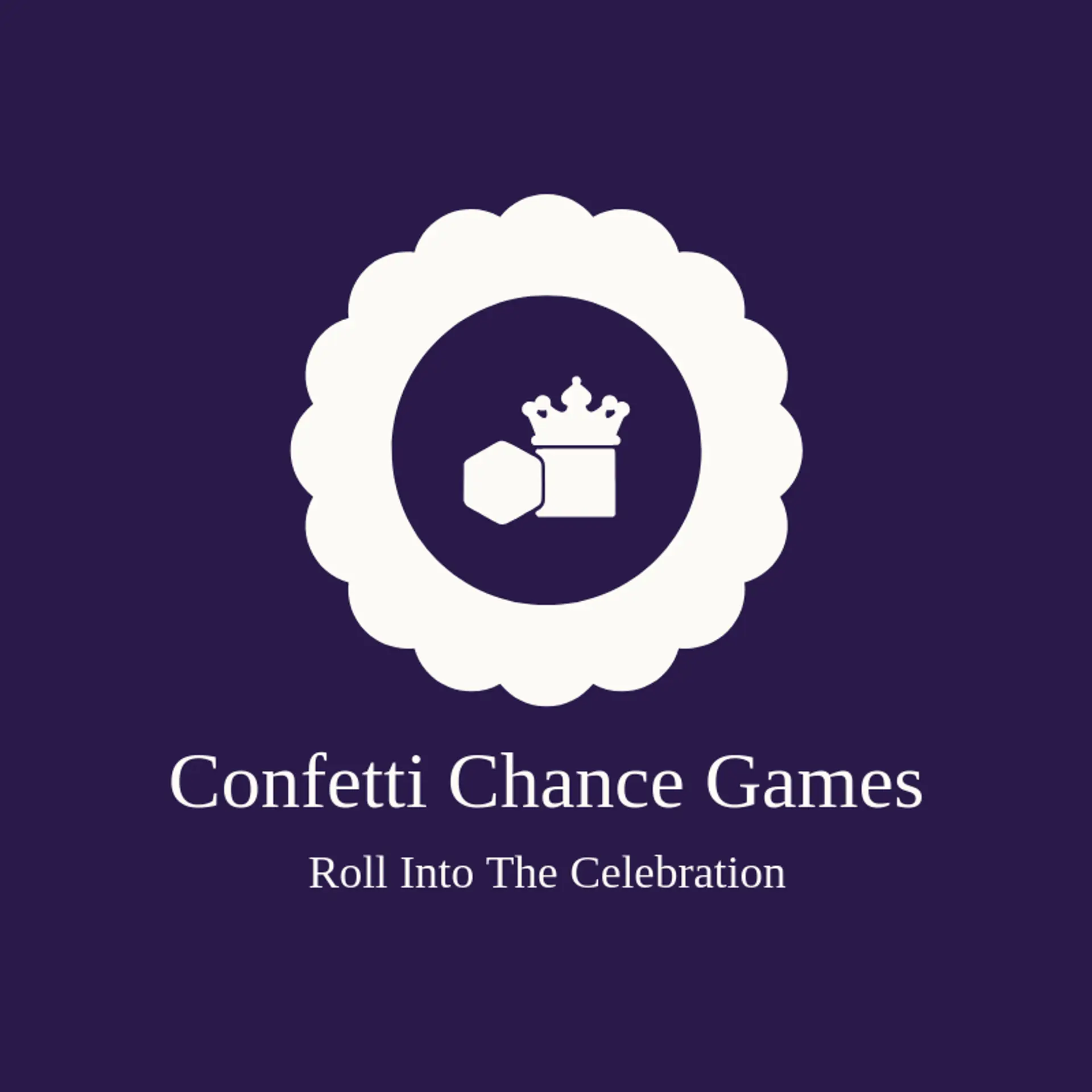 Confetti Chance Games logo for dice