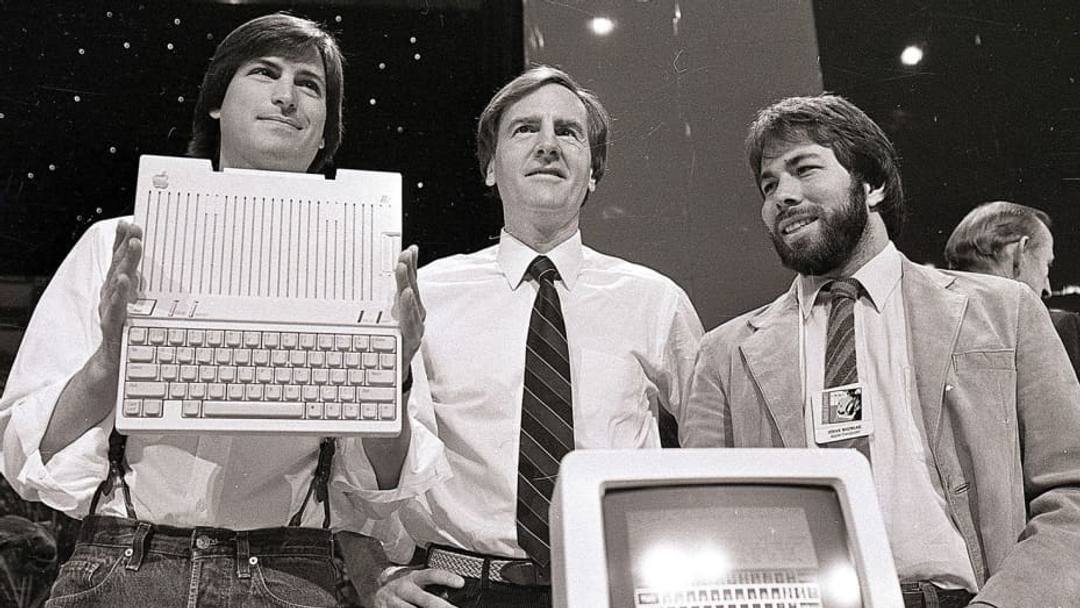 Steve Jobs, John Sculley, and Steve Wozniak (from left to right) | Source: CNBC