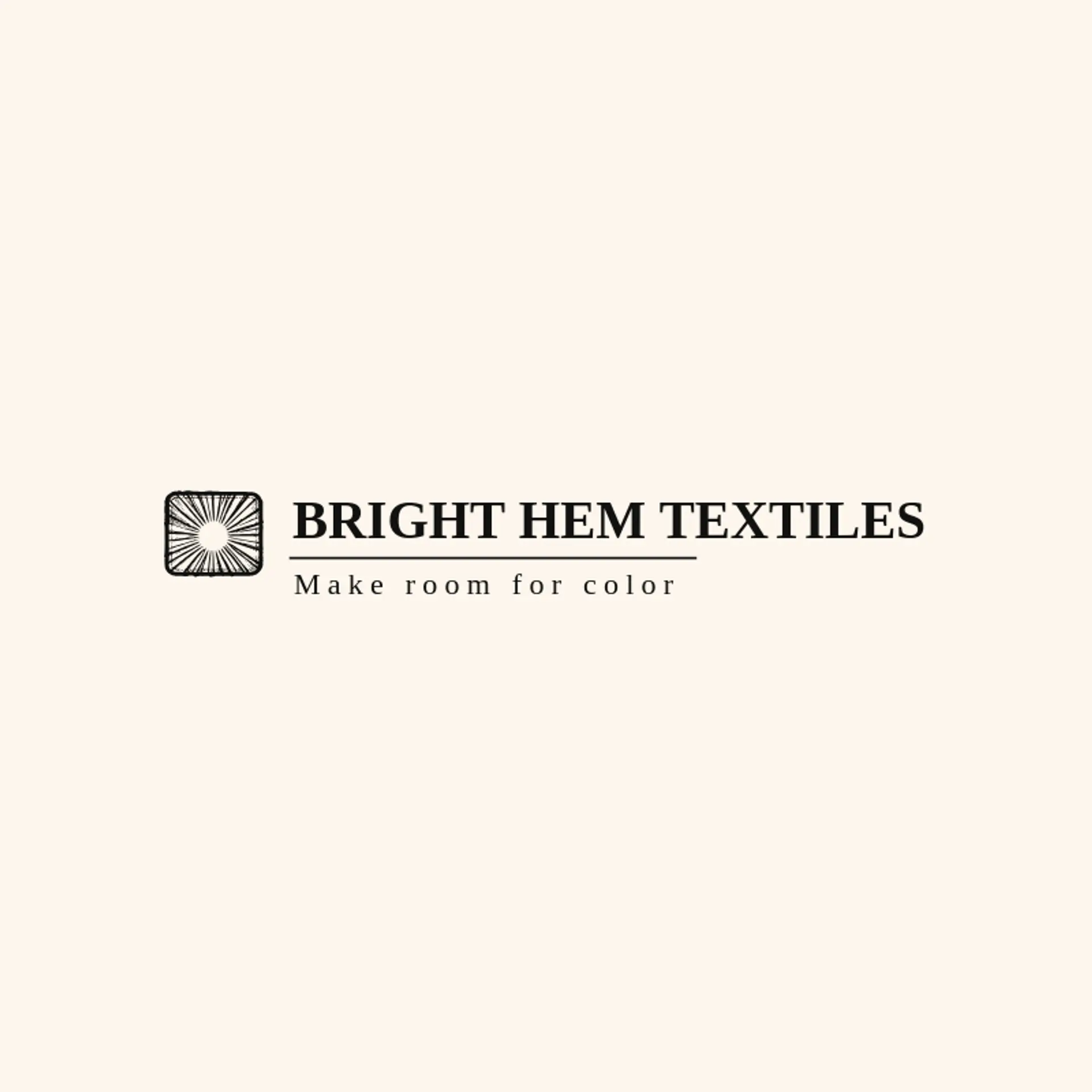 Bright Hem Textiles logo for fabric