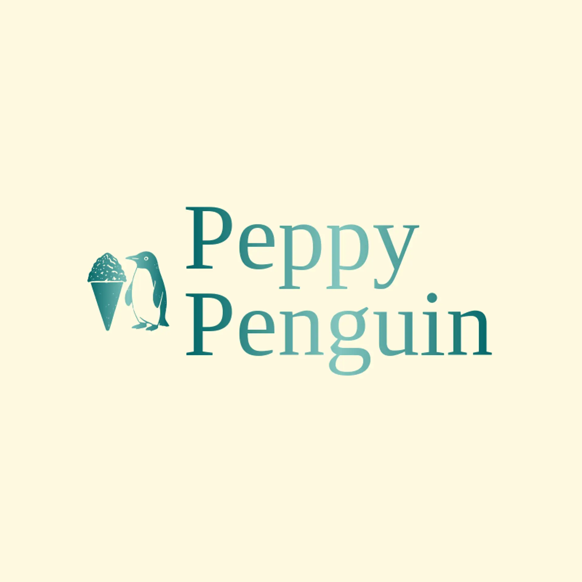 Peppy Penguin logo for snow cone