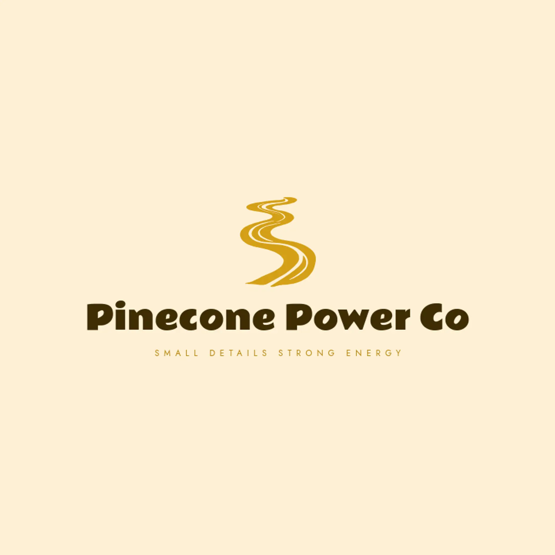 Pinecone Power Co logo for current