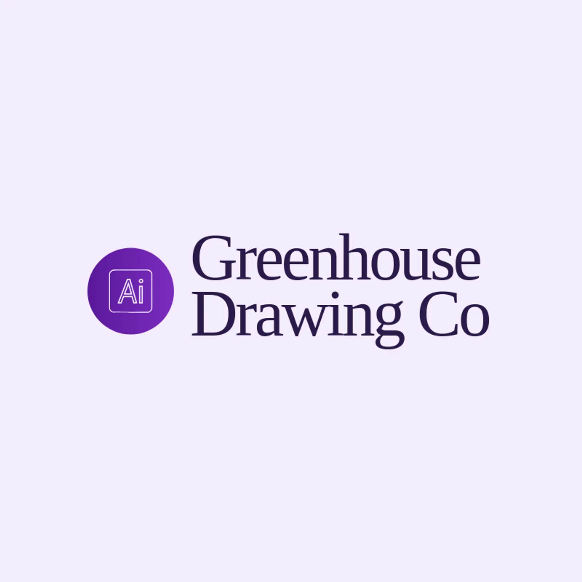 Greenhouse Drawing Co logo for illustrator