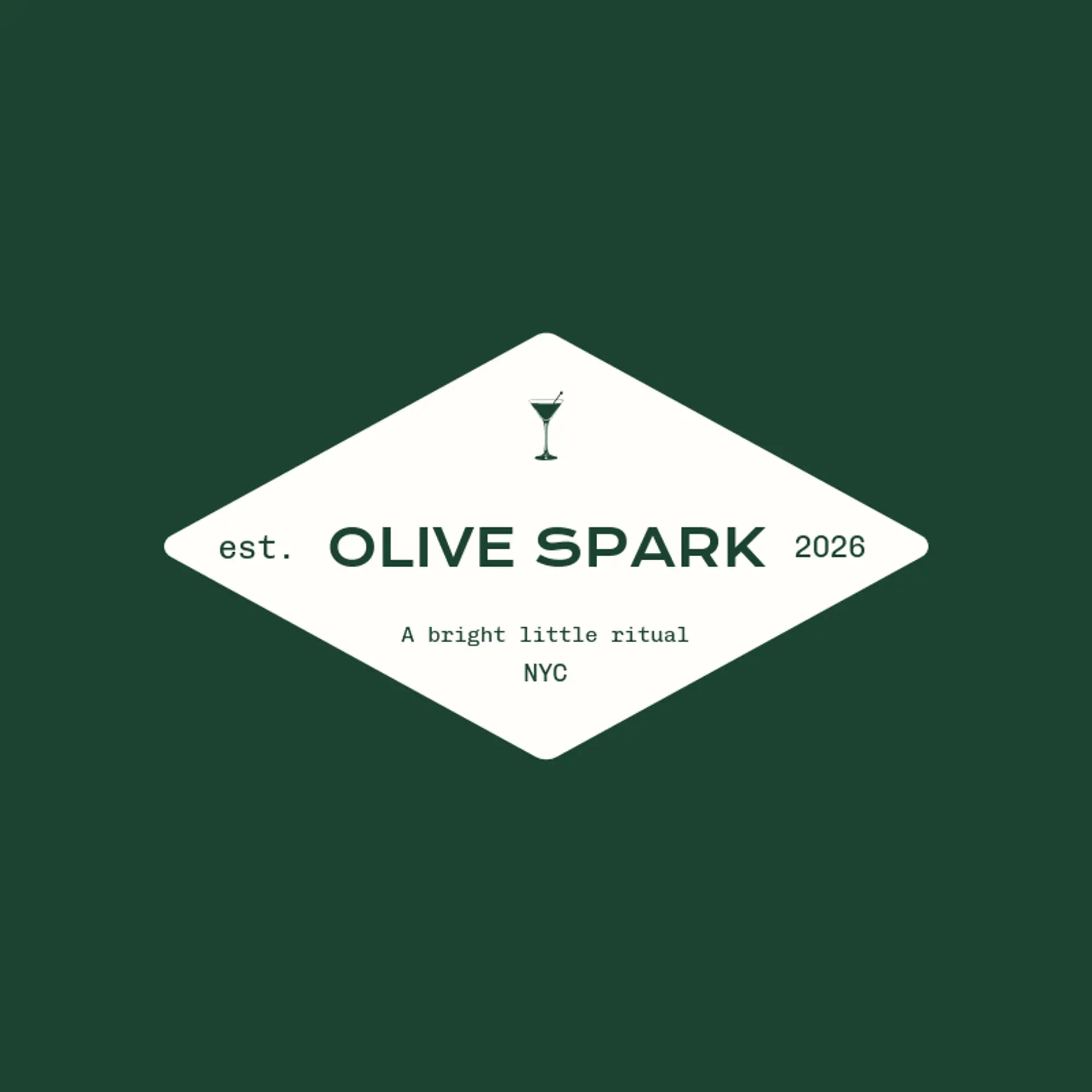 Olive Spark logo for martini