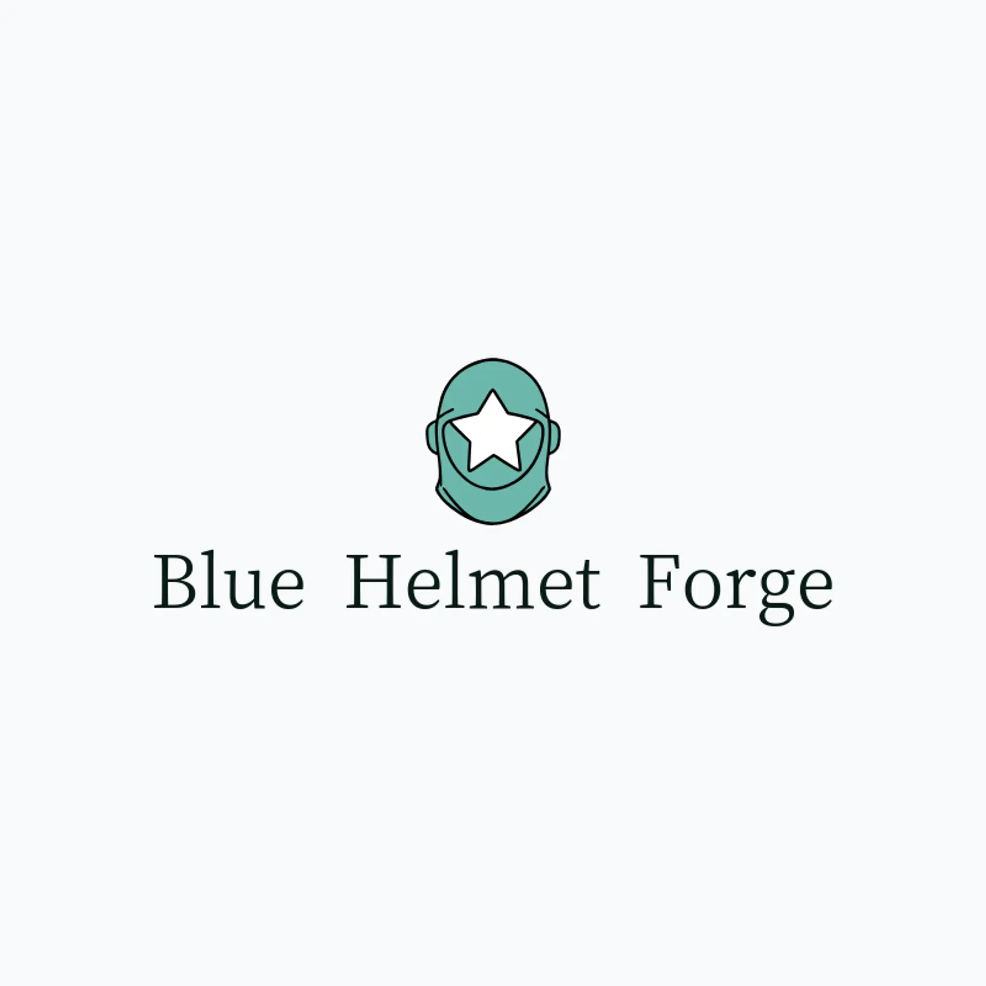 Blue Helmet Forge logo for welding