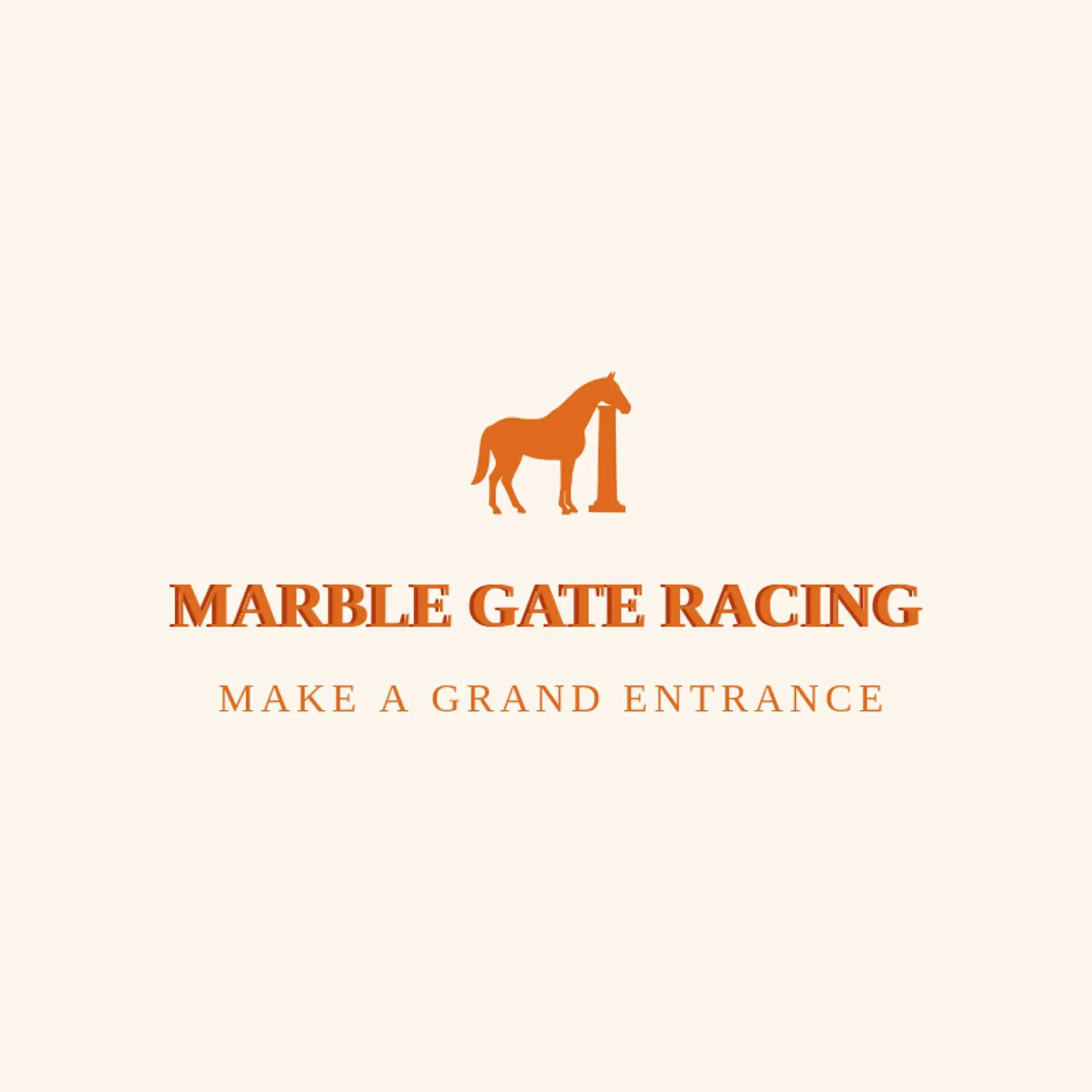 Marble Gate Racing logo for horse racing