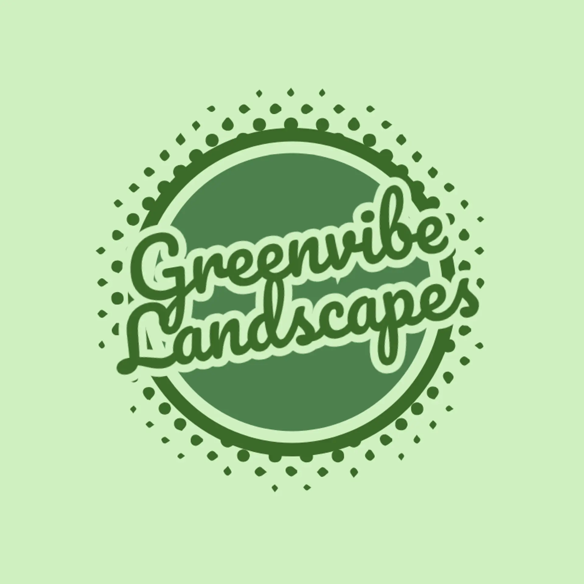 GreenVibe Landscapes logo for cool landscaping