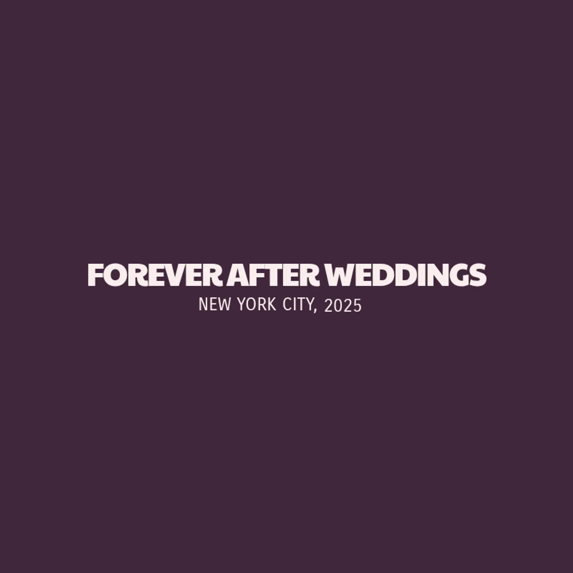 Forever Us Weddings logo for wedding