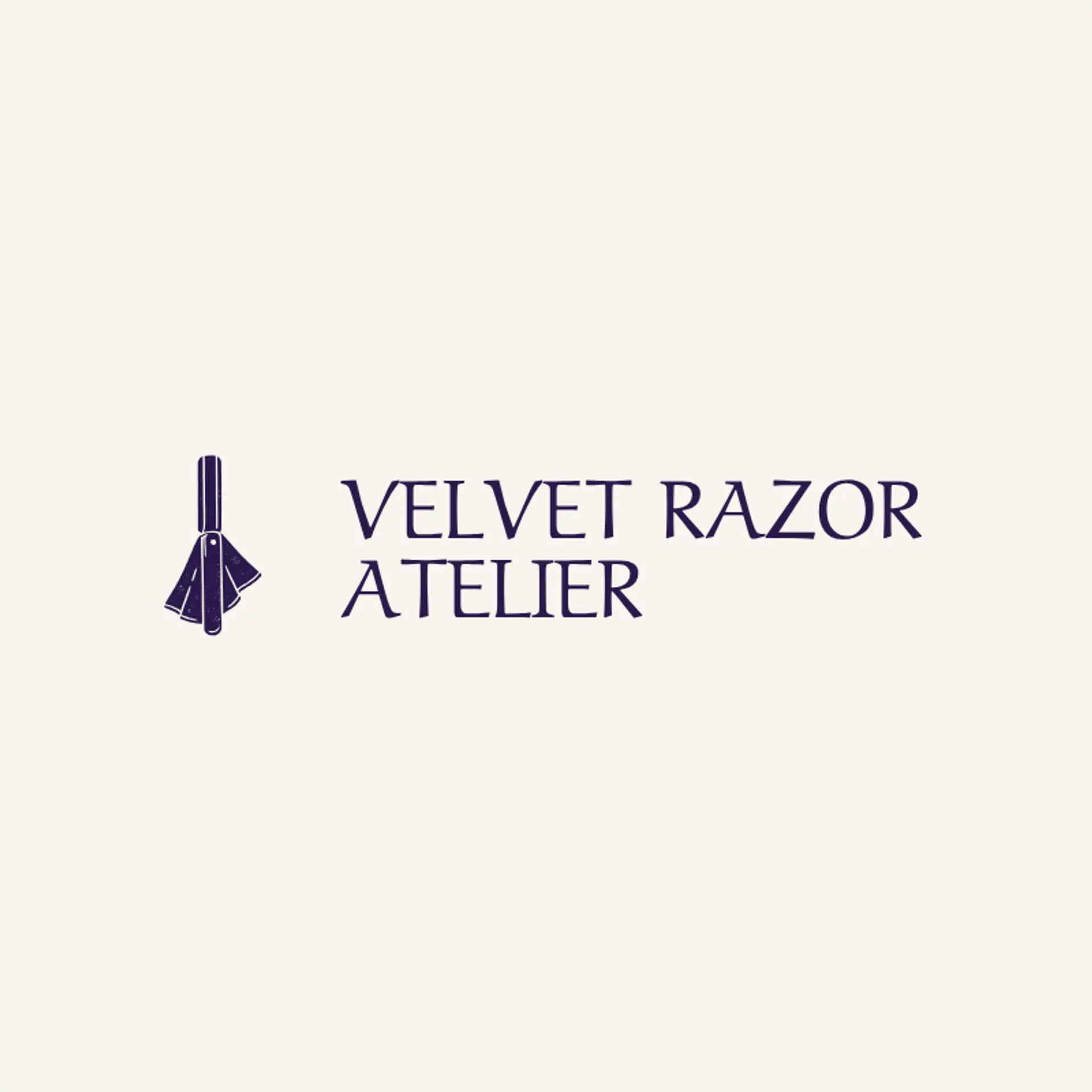 Velvet Razor Atelier logo for men salon