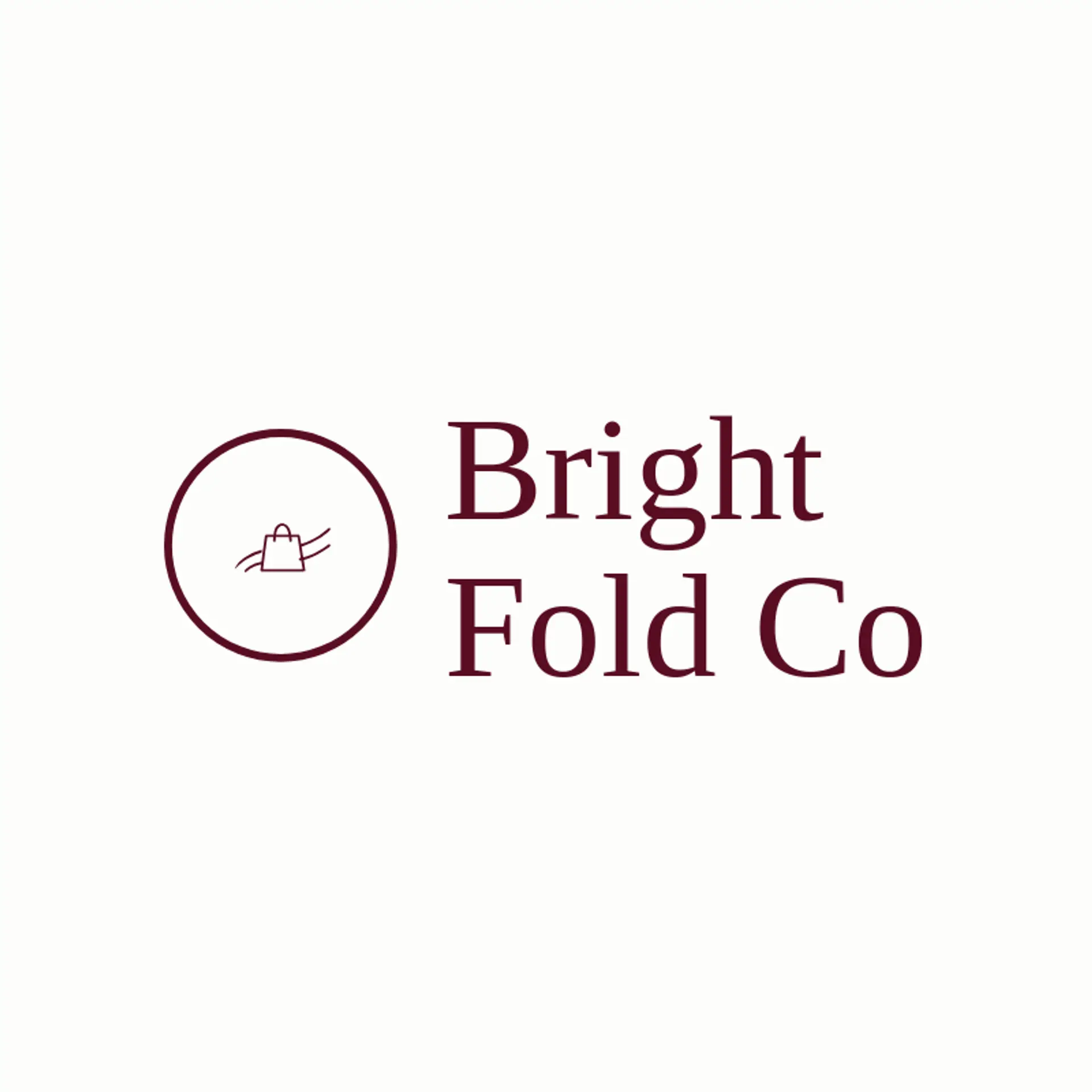 Bright Fold Co logo for shopping bag