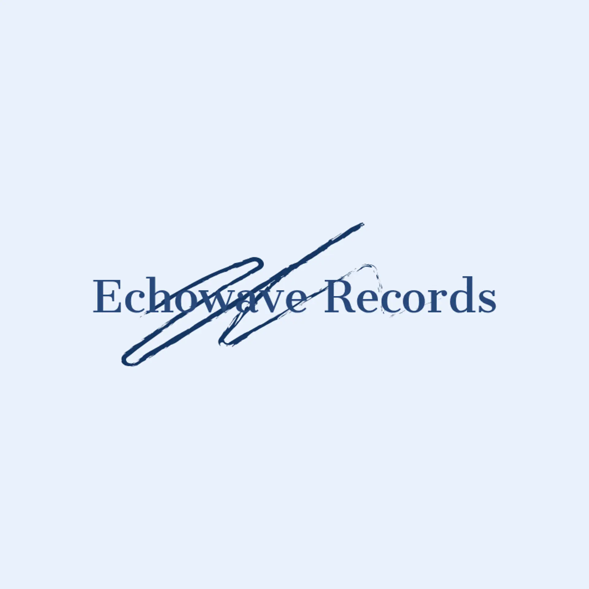 EchoWave Records logo for music label