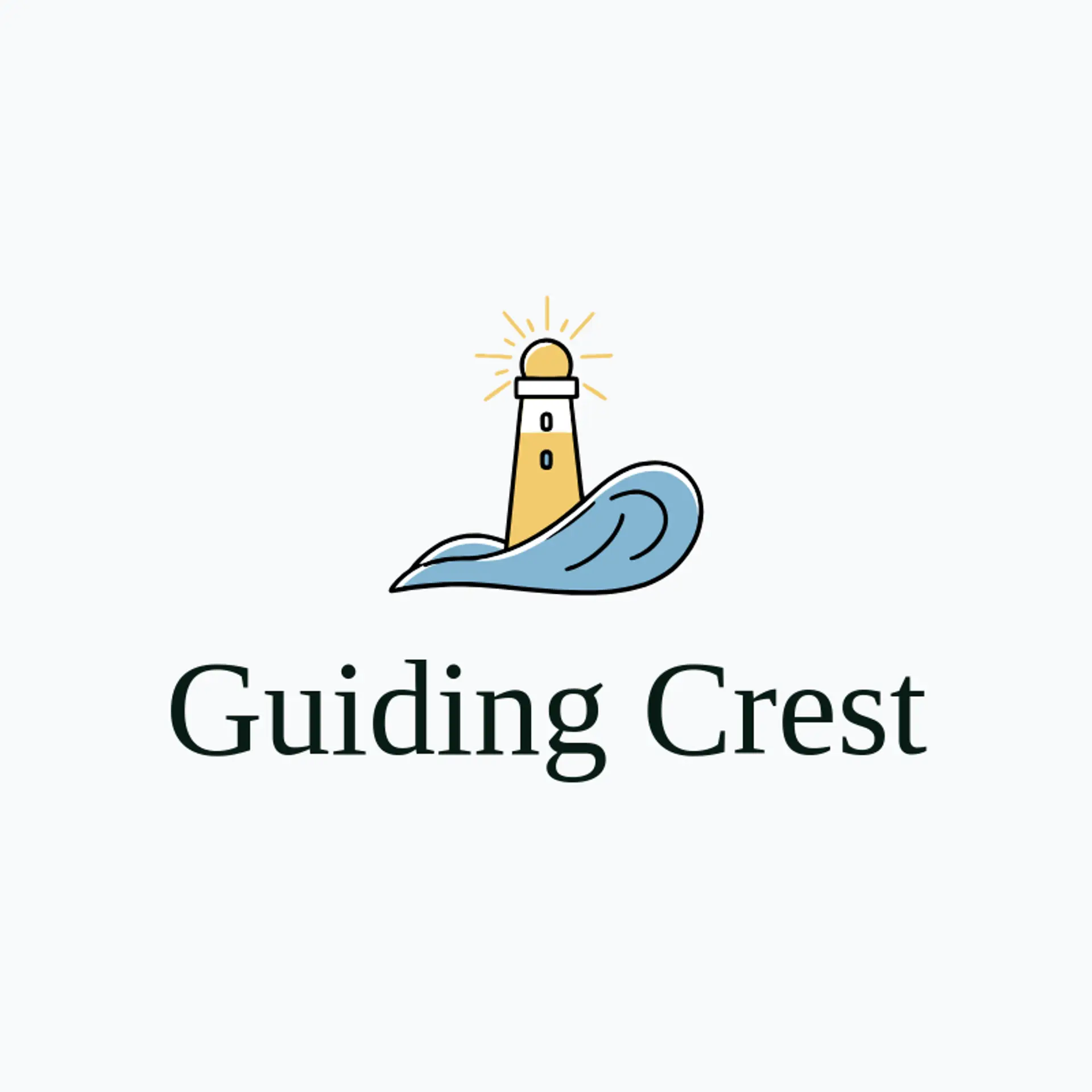Guiding Crest logo for lighthouse