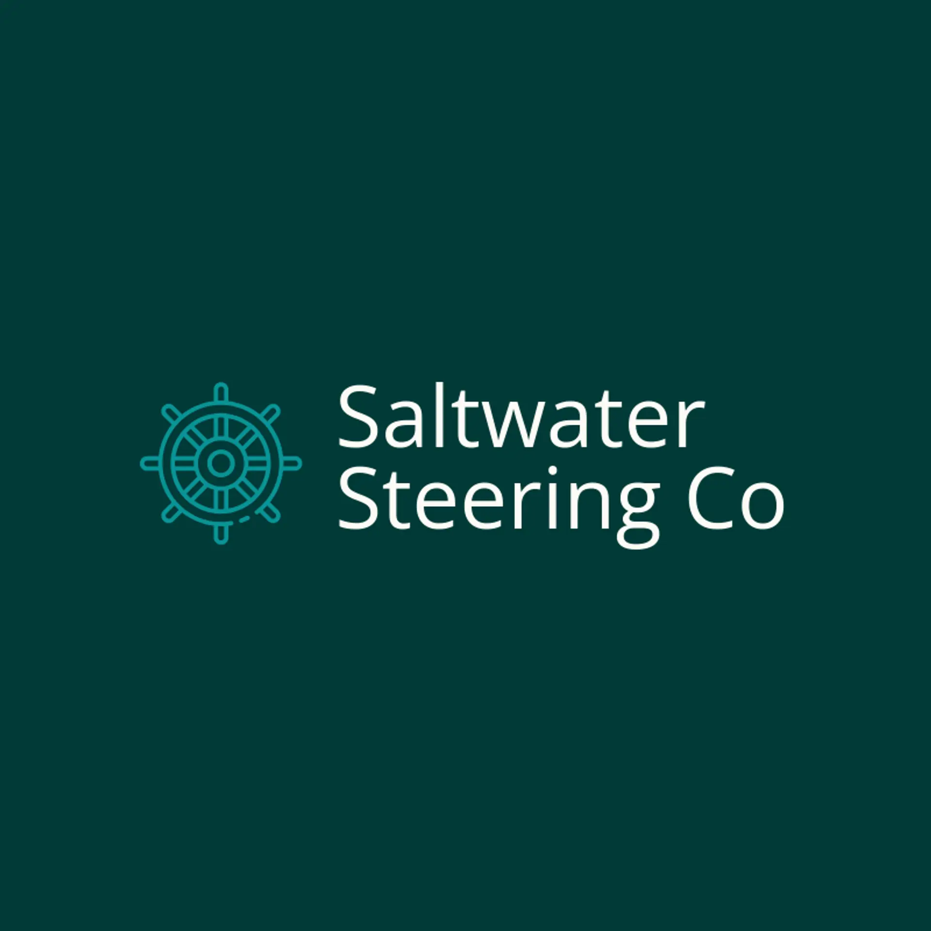 Saltwater Steering Co logo for helm
