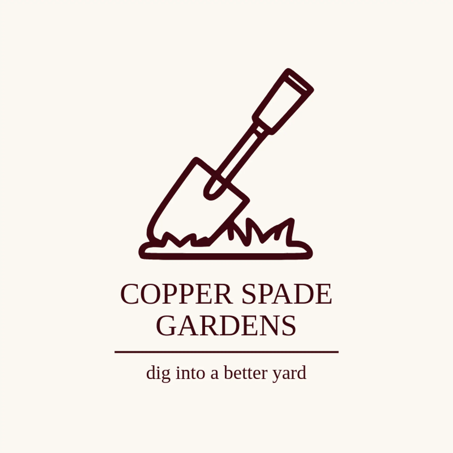 Copper Spade Gardens logo for yard