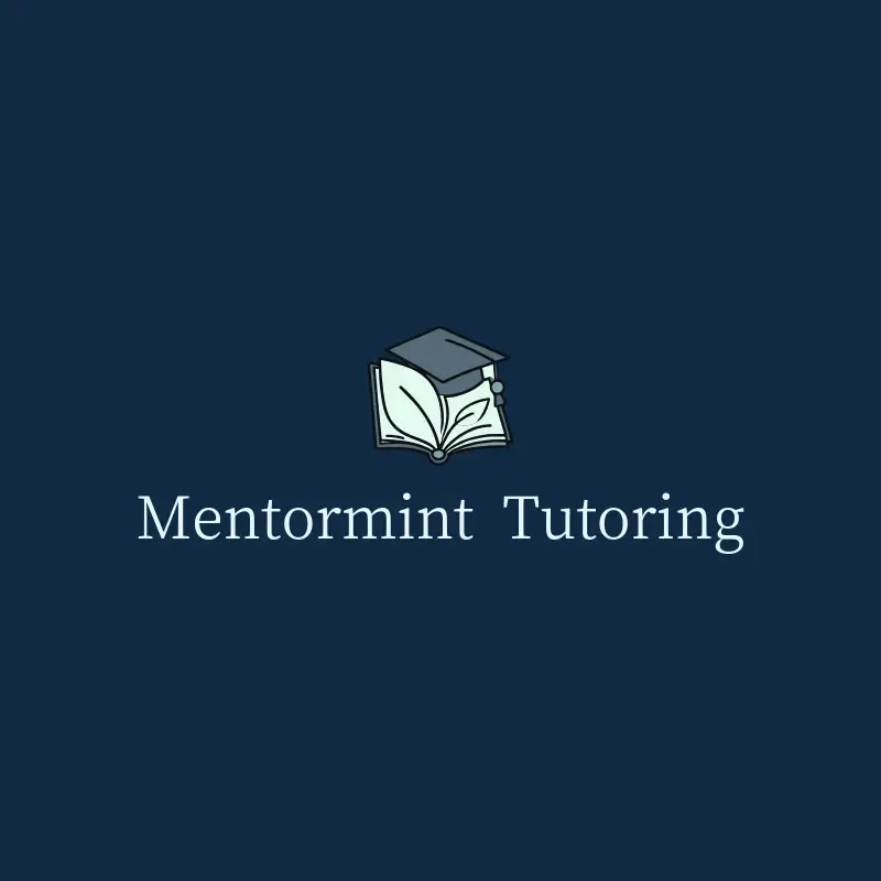The tutoring name MentorMint Tutoring as a branded logo with a single color icon