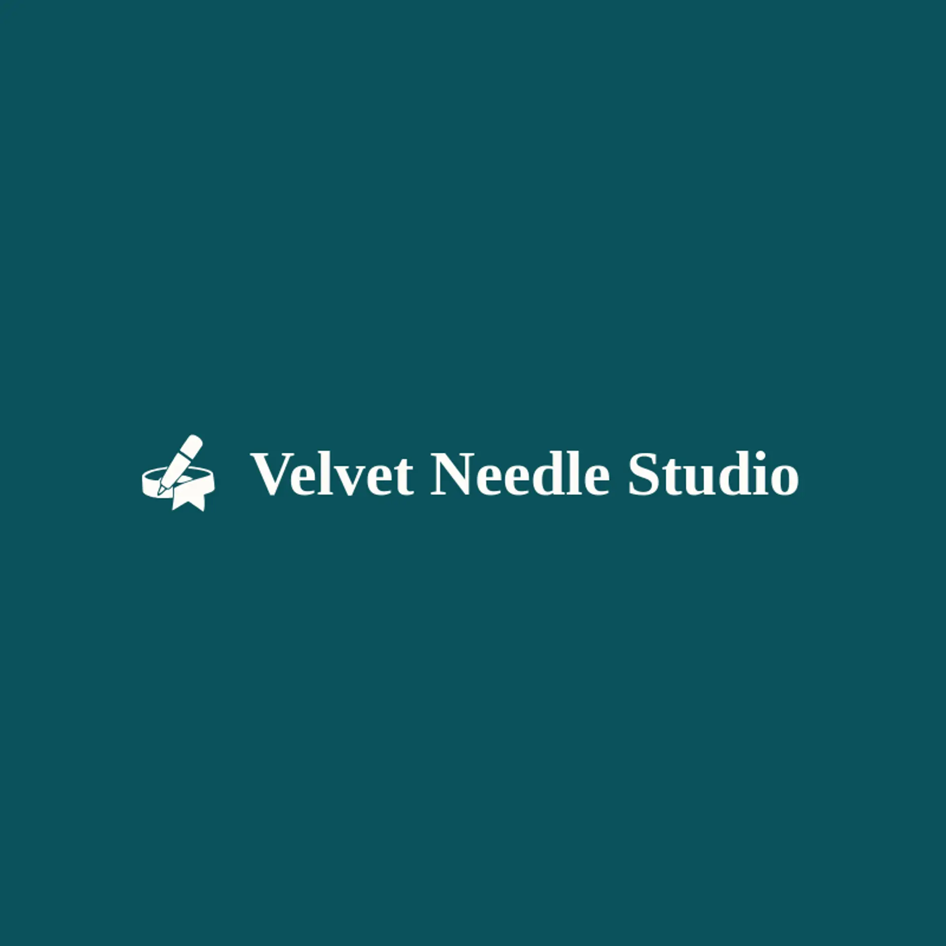 Velvet Needle Studio logo for vinyl