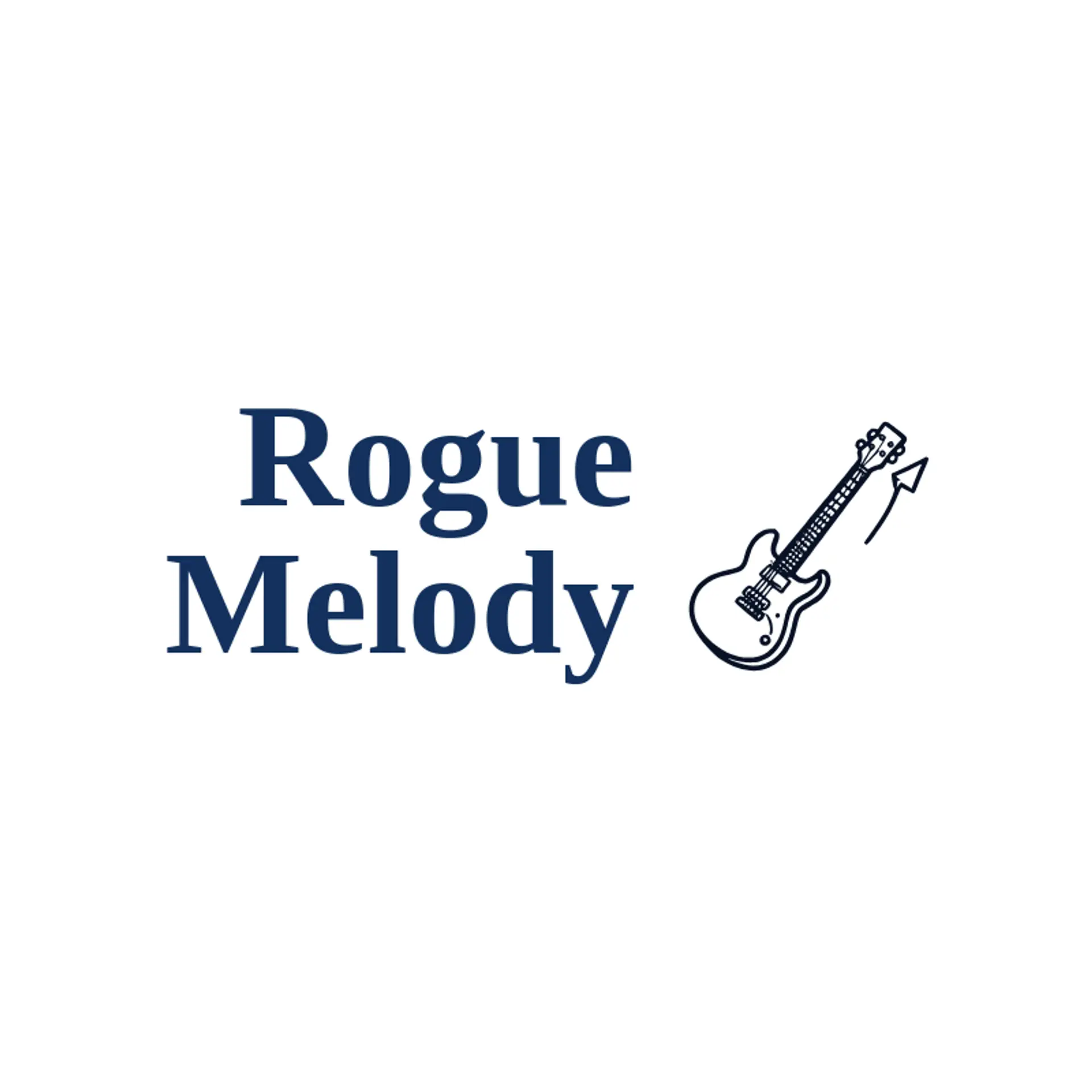 Rogue Melody logo for rock and roll