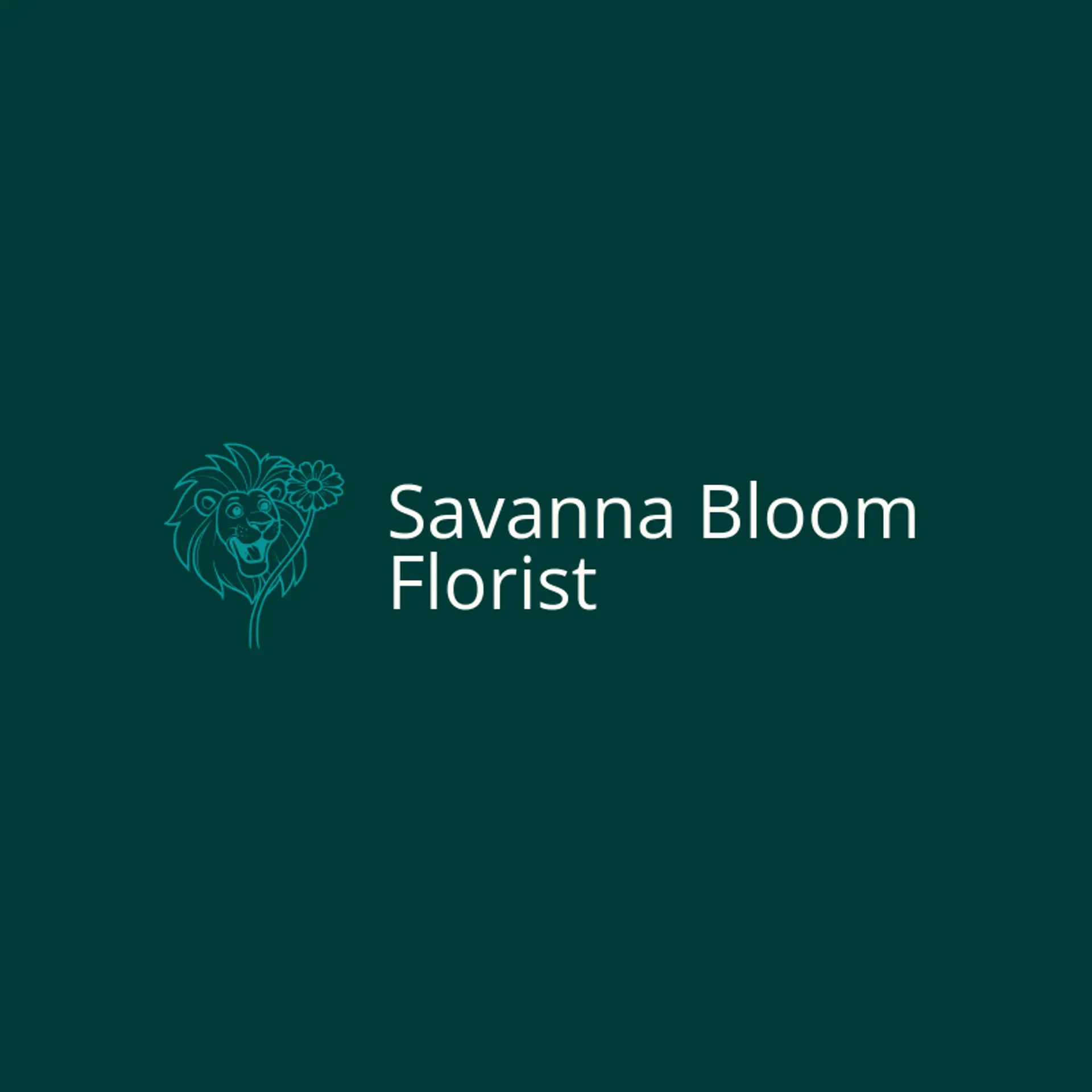 Savanna Bloom Florist logo for lion head