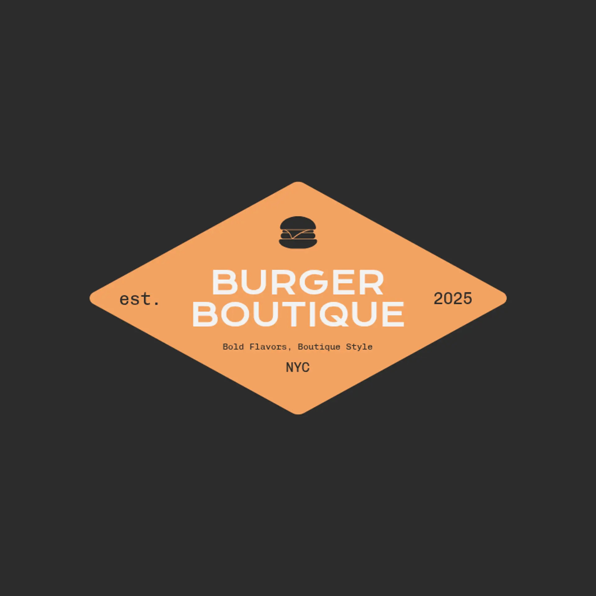 Burger Boutique logo for burger restaurant