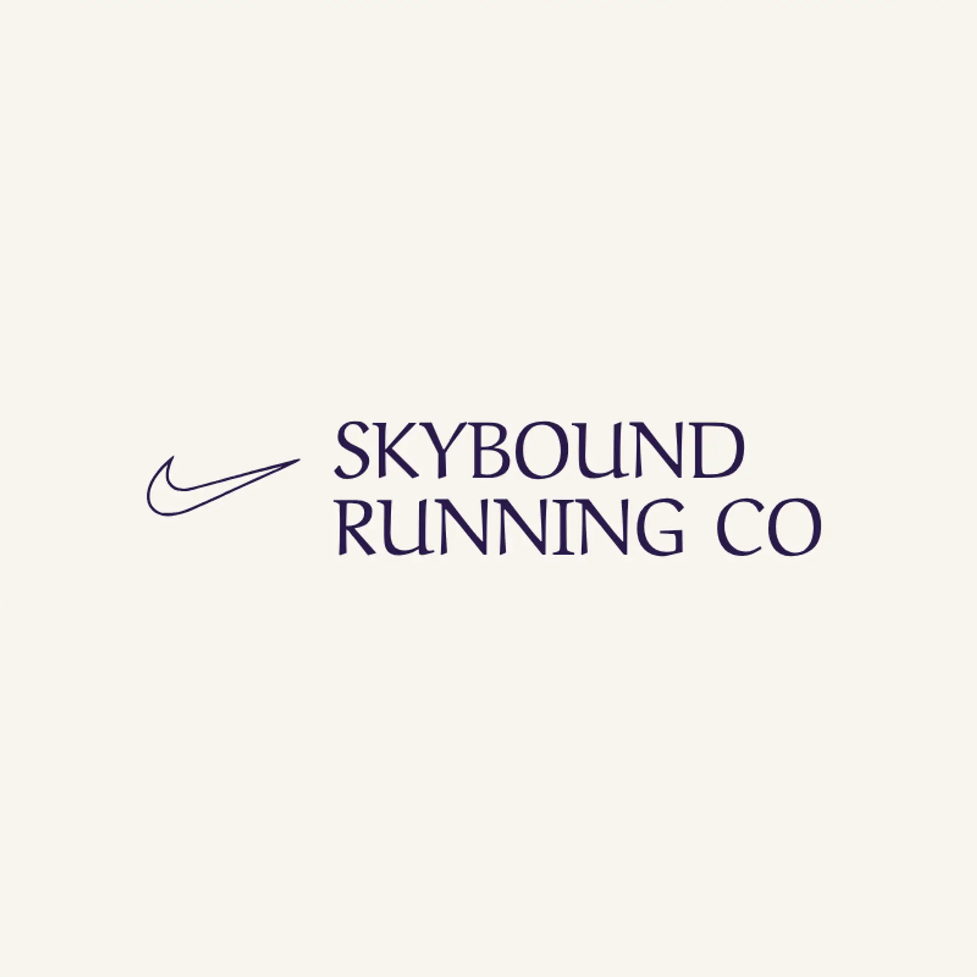 Skybound Running Co logo for swoosh