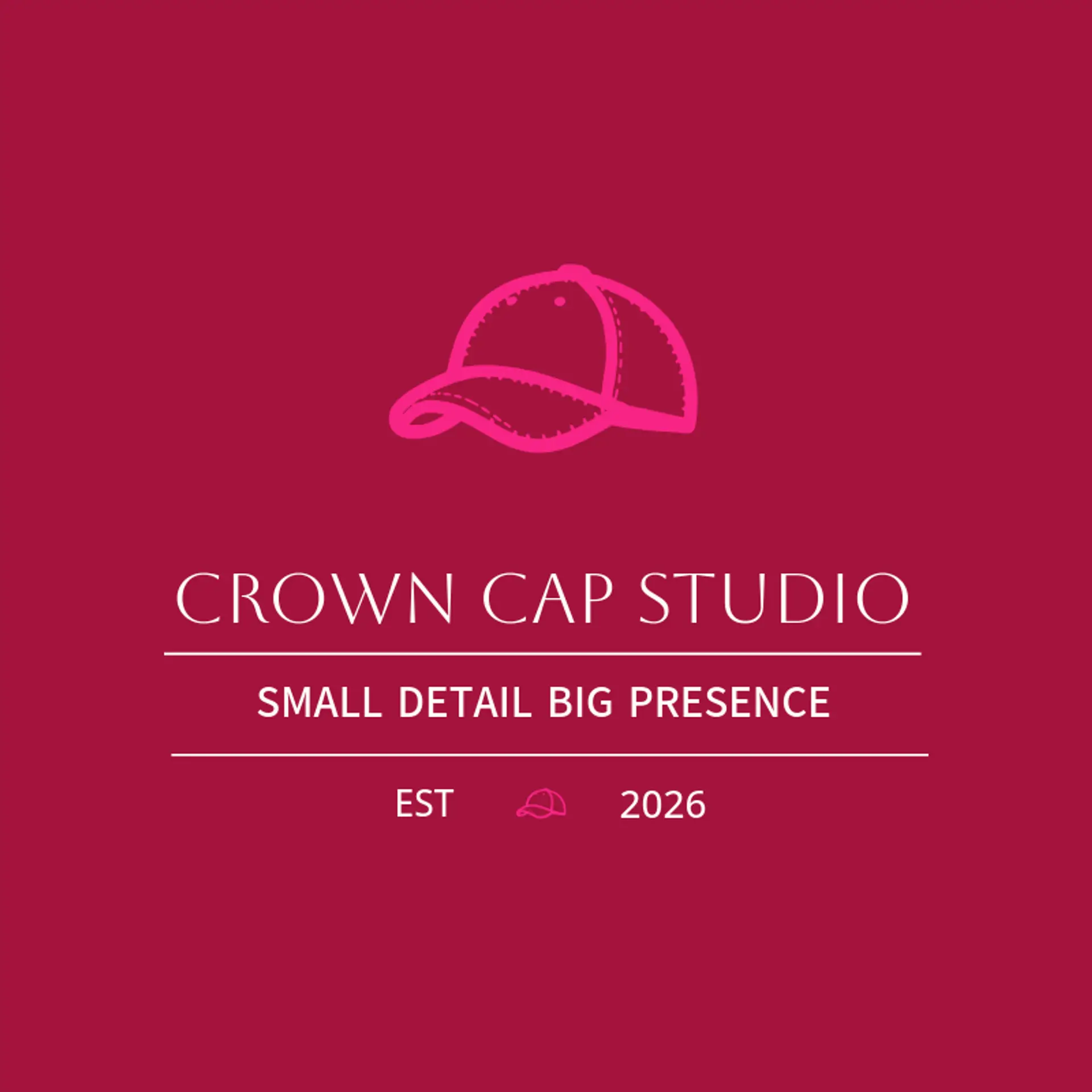 Crown Cap Studio logo for embroidery